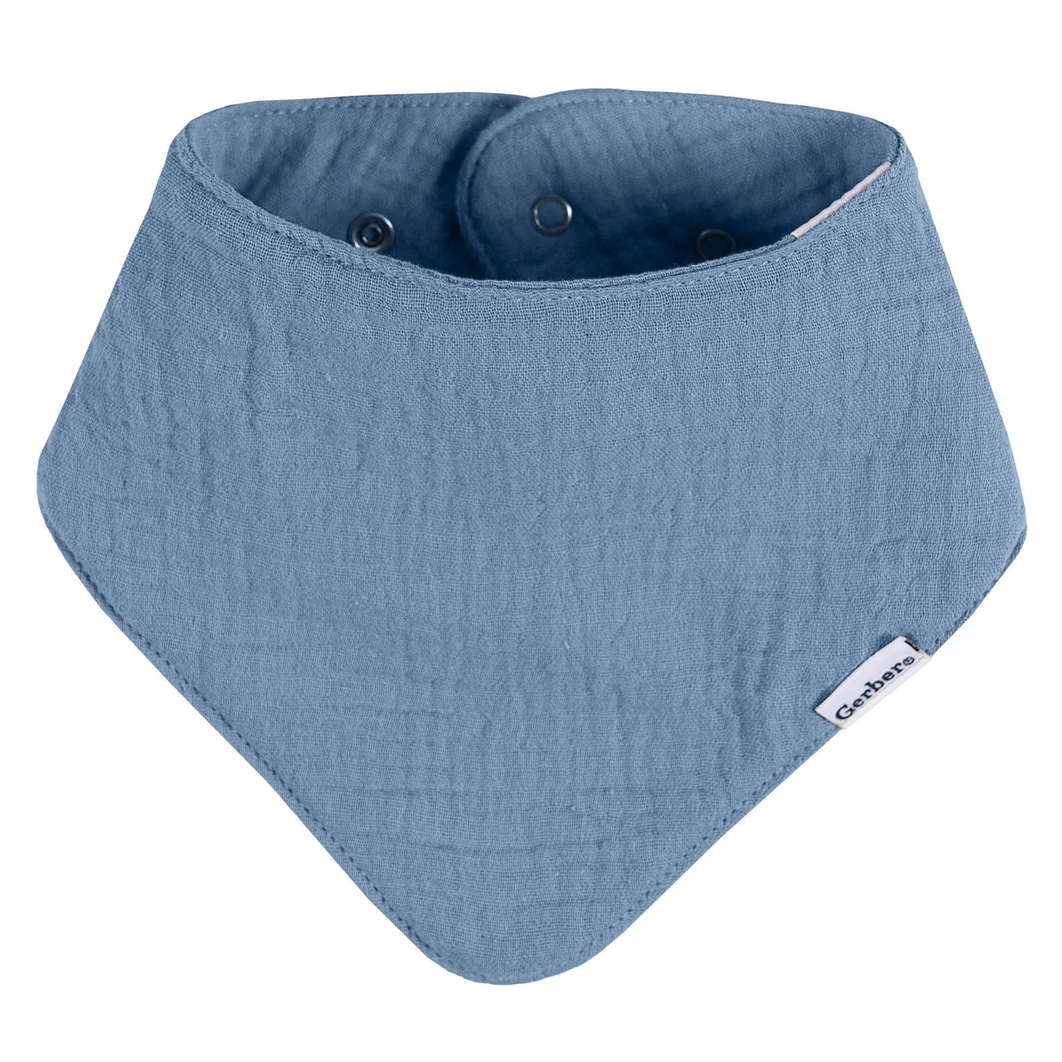 10-Pack Baby Boys Multi Blue Muslin Bandana Bib, view 9