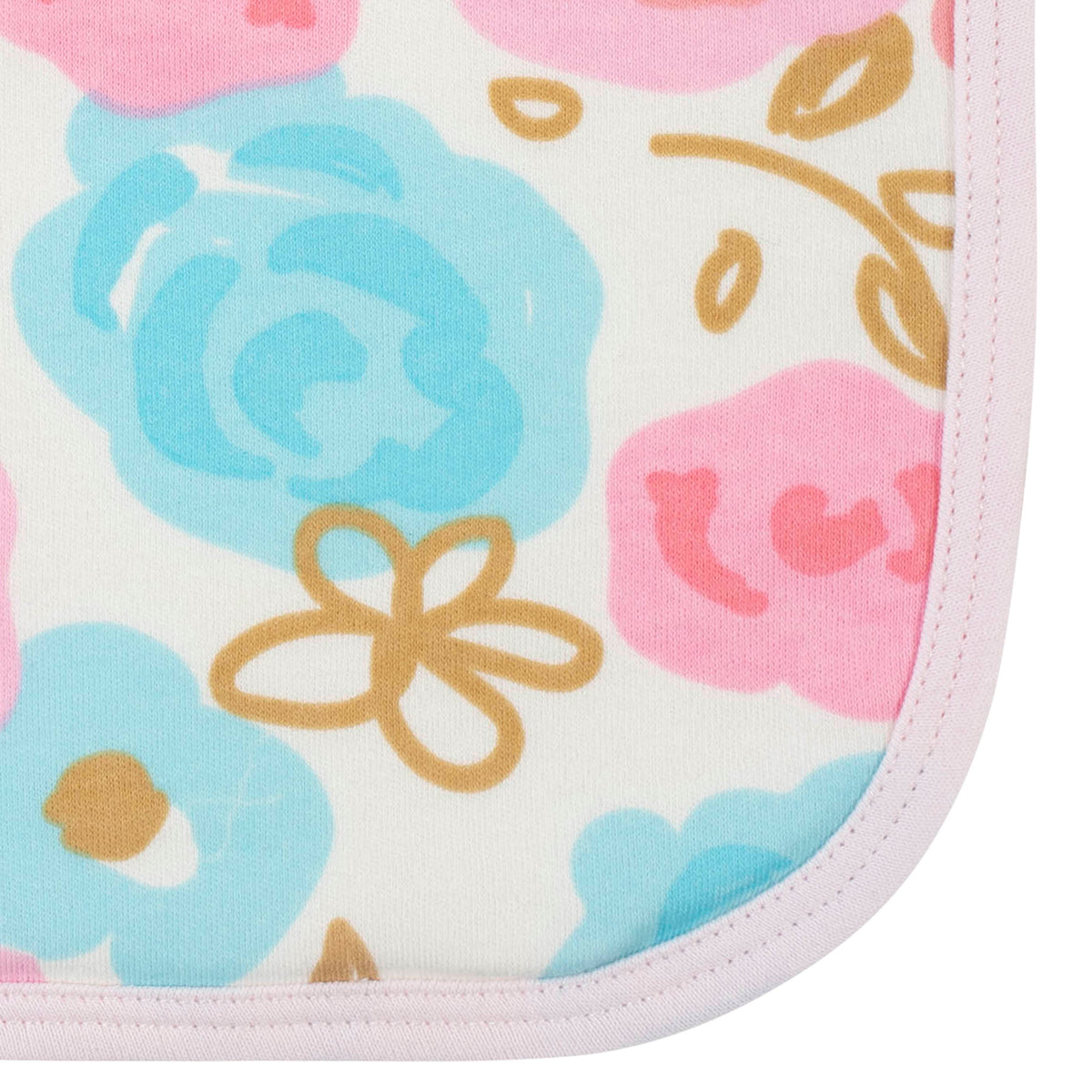 4-Pack Baby Girls Princess Terry Burp Cloths, view 3