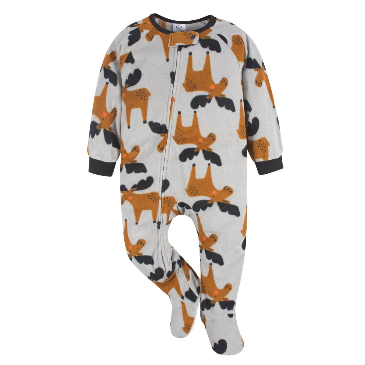 2-Pack Baby & Toddler Boys Moose Fleece Sleepers, view 4