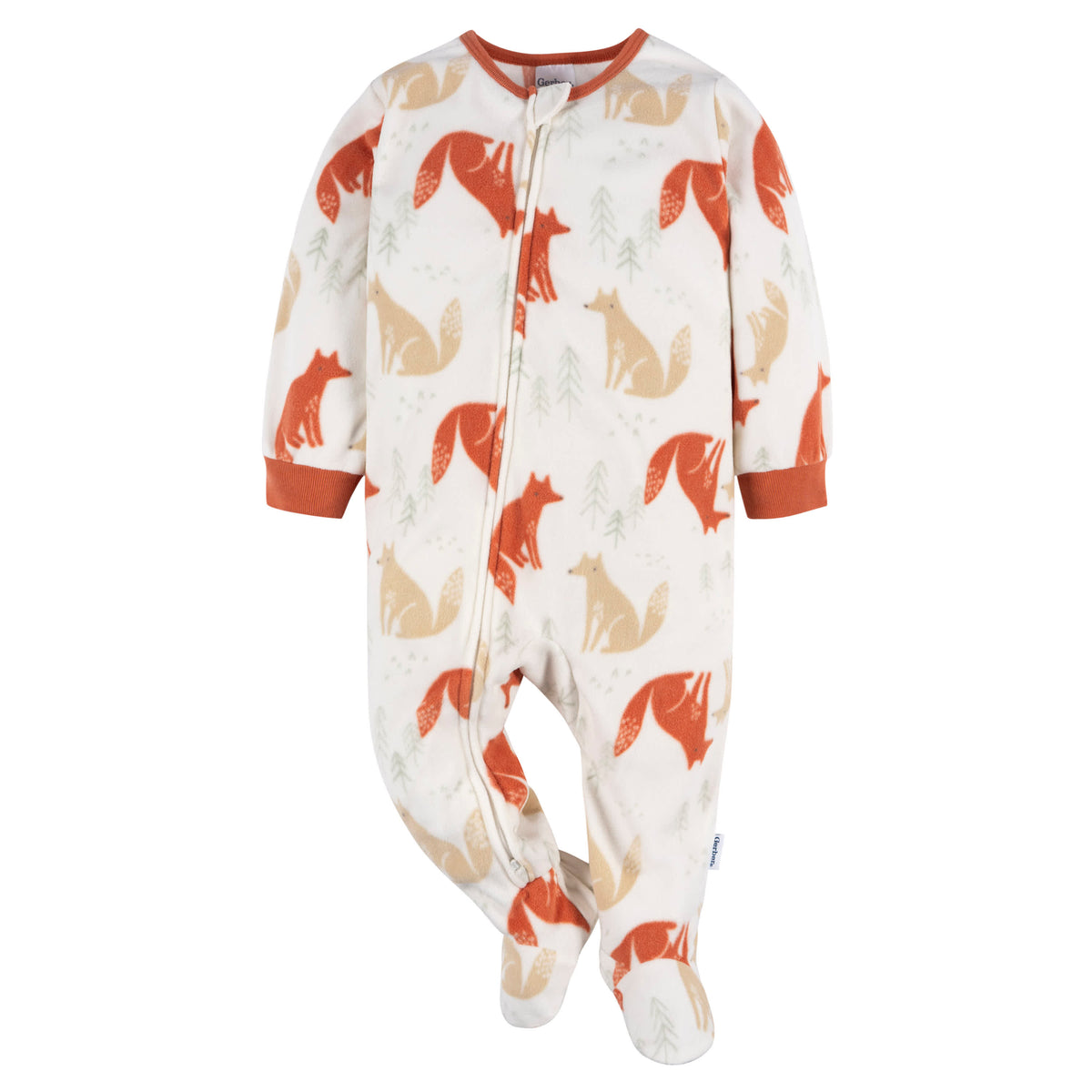 2-Pack Baby & Toddler Boys Fox Stripe Fleece Pajamas, view 2