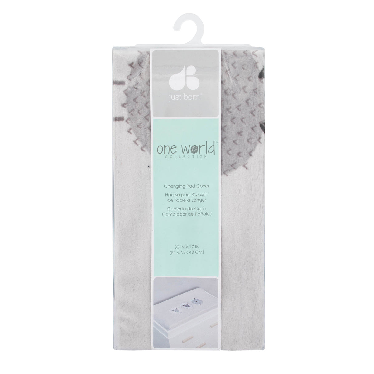 Baby Neutral Counting Sheep Changing Pad Cover, view 2