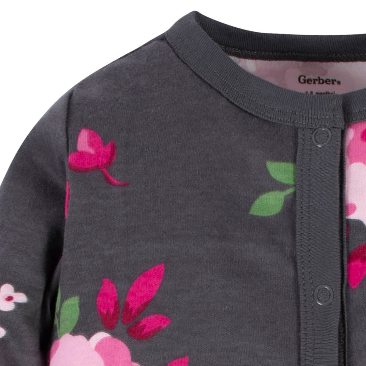 2-Piece Baby Girls Burgundy Garden Coverall & Headband Set, view 3