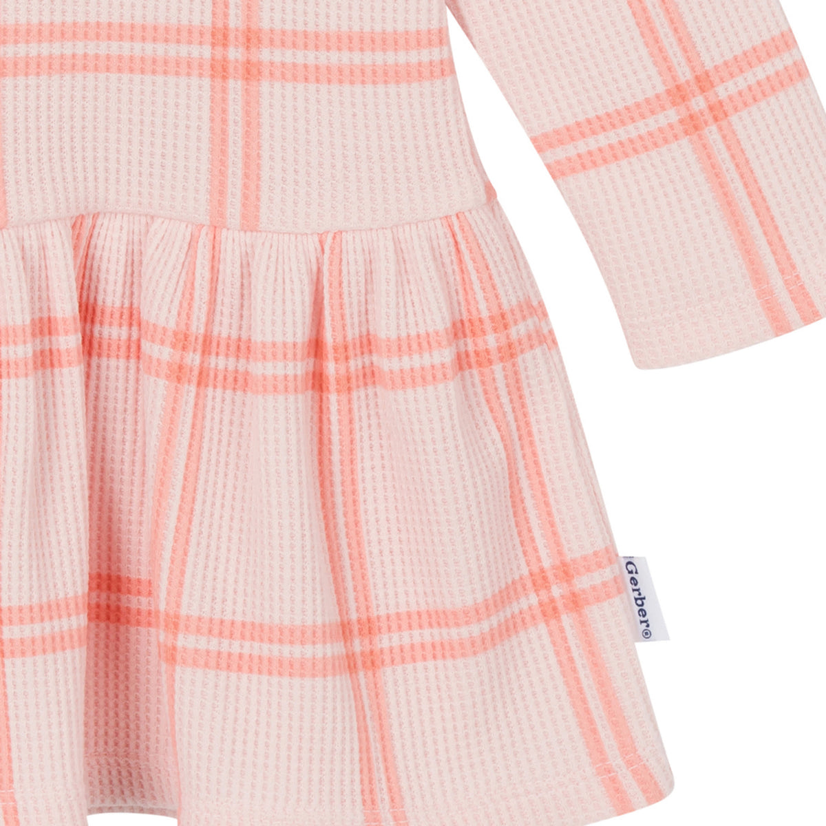 2-Piece Baby Girls Pink Plaid Dress Set, view 4
