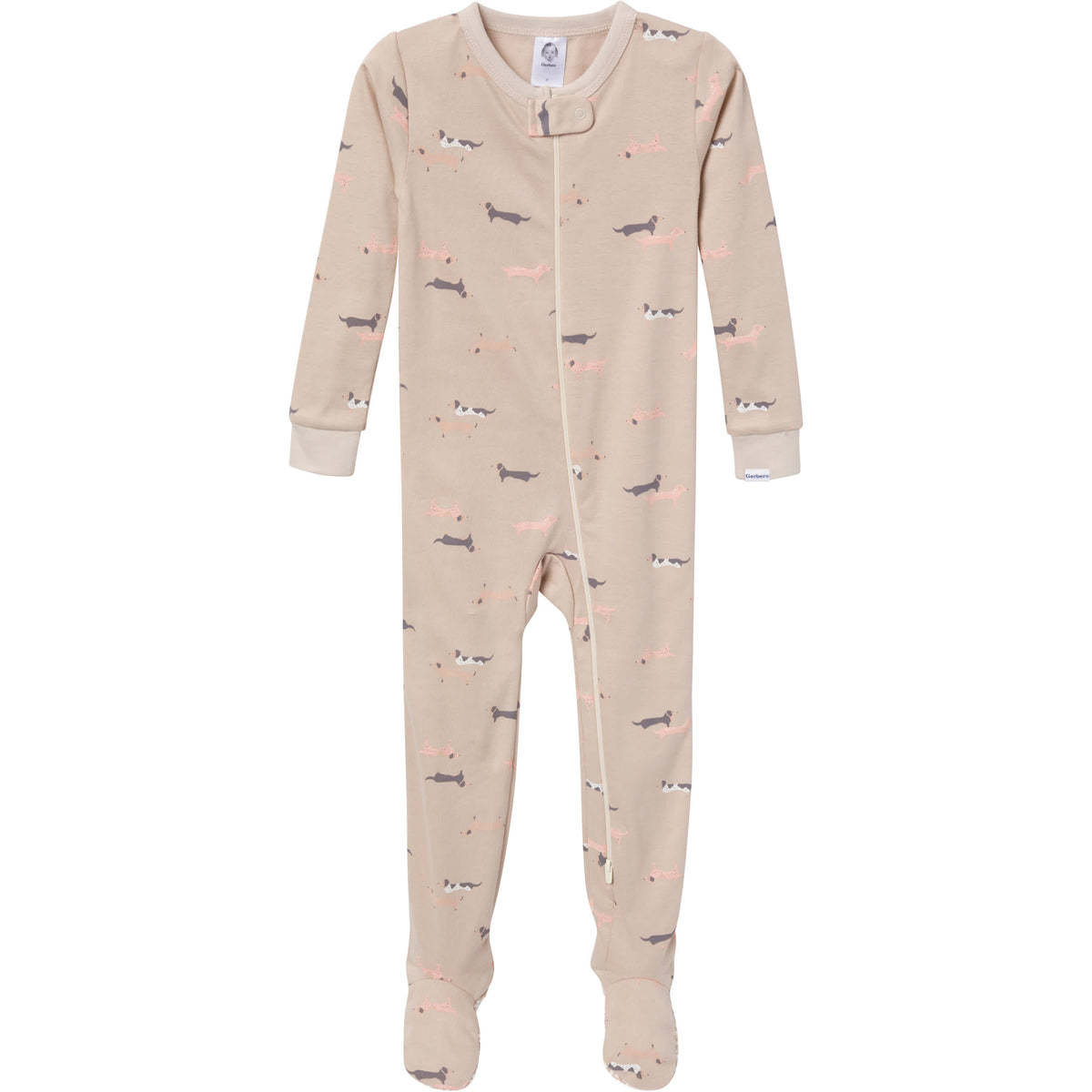 4-Pack Baby & Toddler Neutral Dog Snug-Fitting Footed Pajamas, view 7