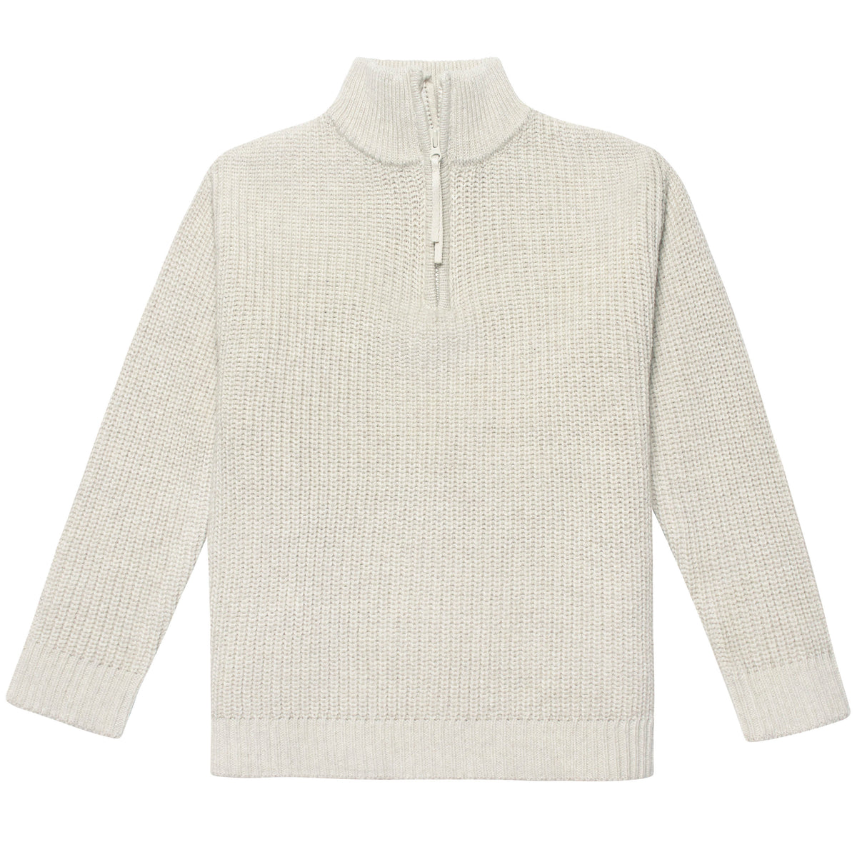 Infant & Toddler Boys Oatmeal Heather Zip Front Sweater