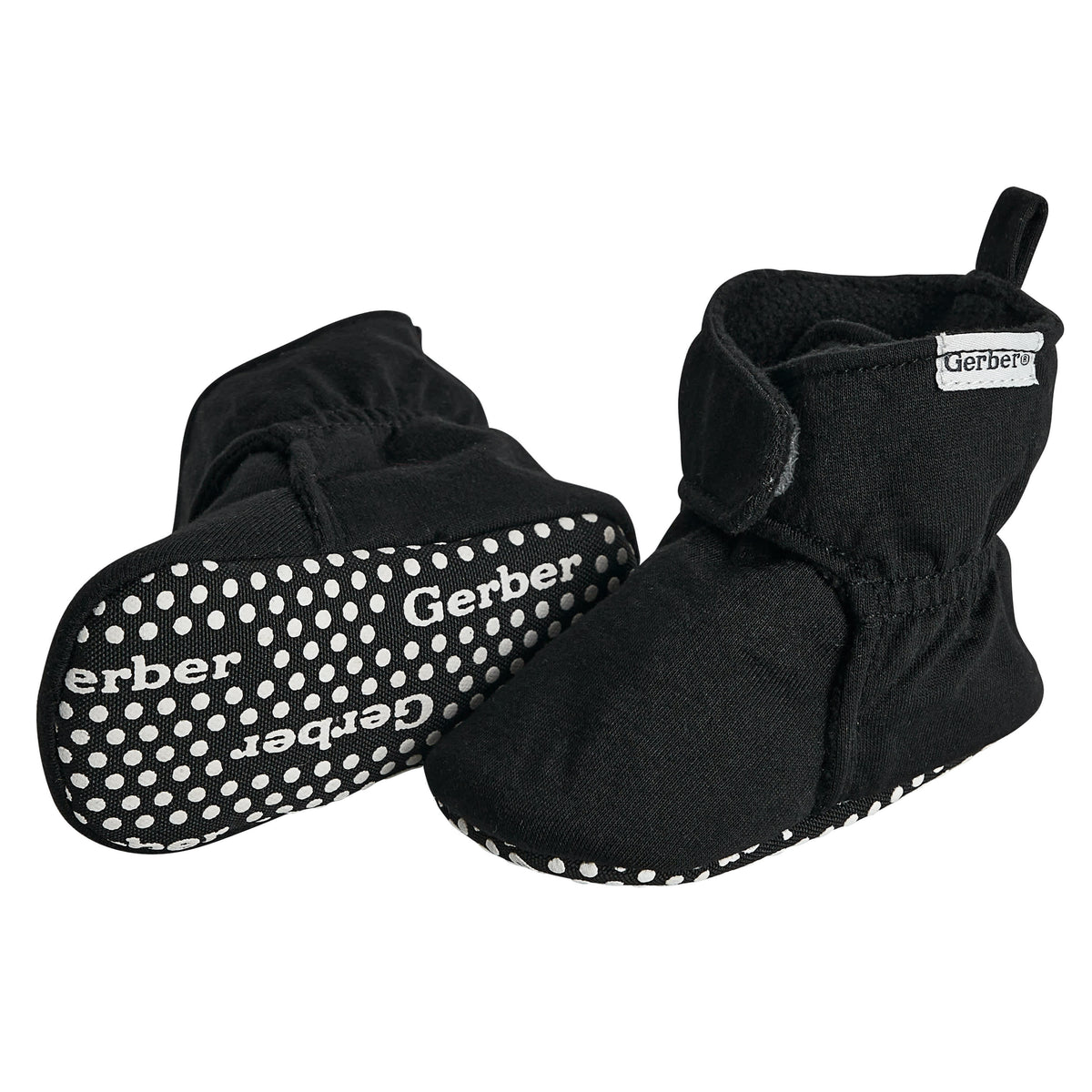 Baby Neutral Black Soft Booties, view 4
