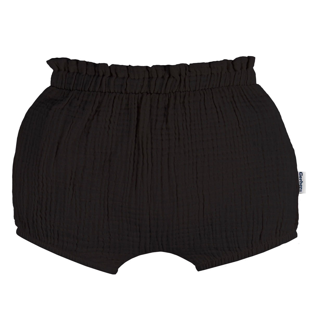 3-Pack Baby Girls Pink/Dot/Black Gauze Bubble Short, view 2