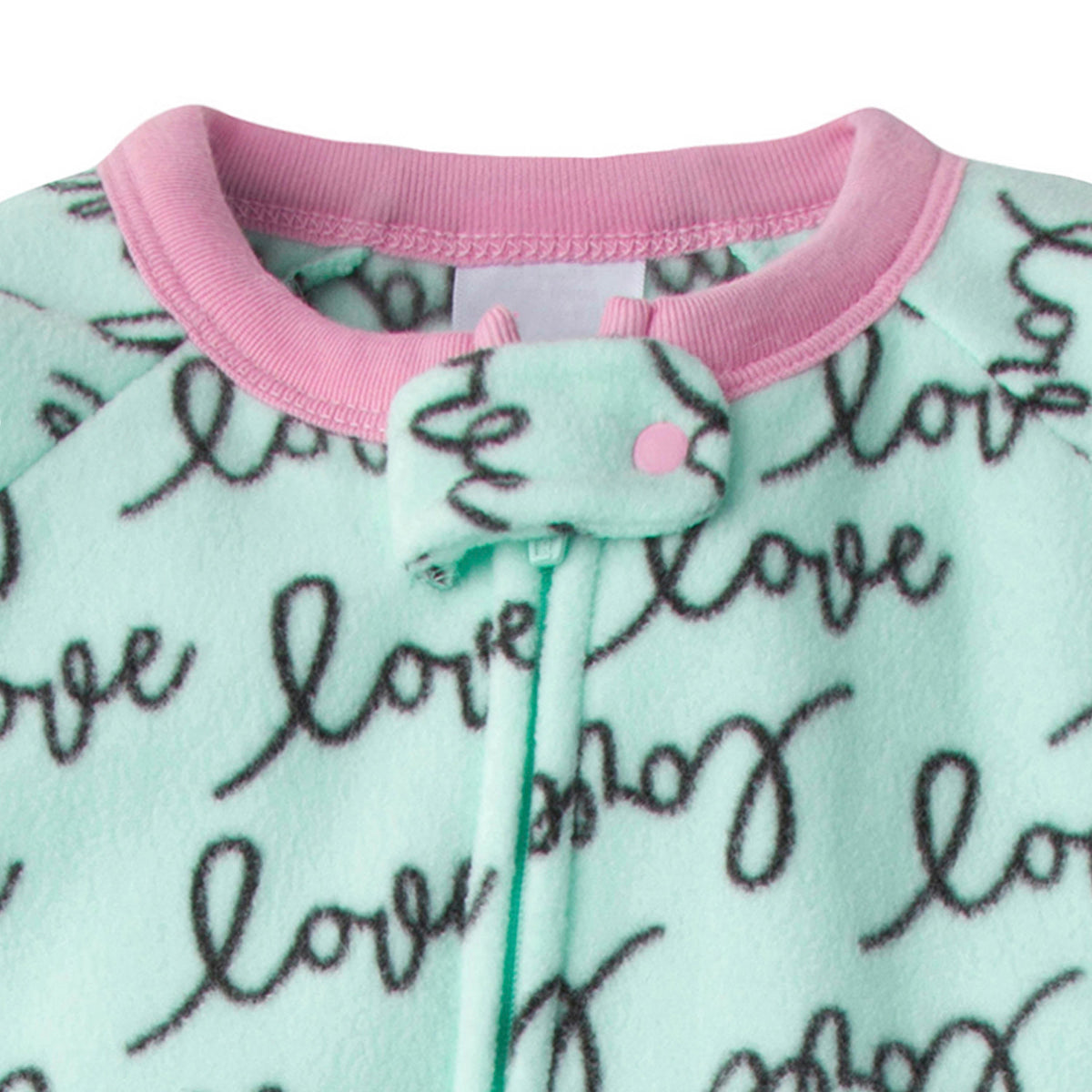 Baby Girls Love Fleece Pajamas, view 2