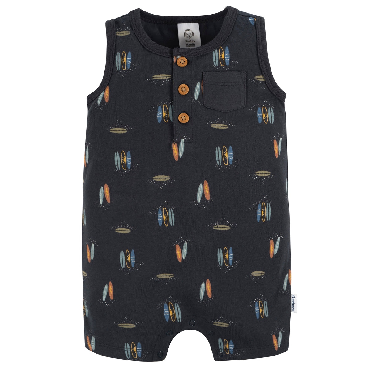 2-Pack Baby Boys Surfing Romper, view 5
