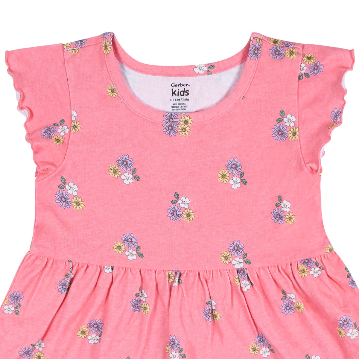 2-Pack Infant & Toddler Girls Pink Floral Knit Dresses, view 6