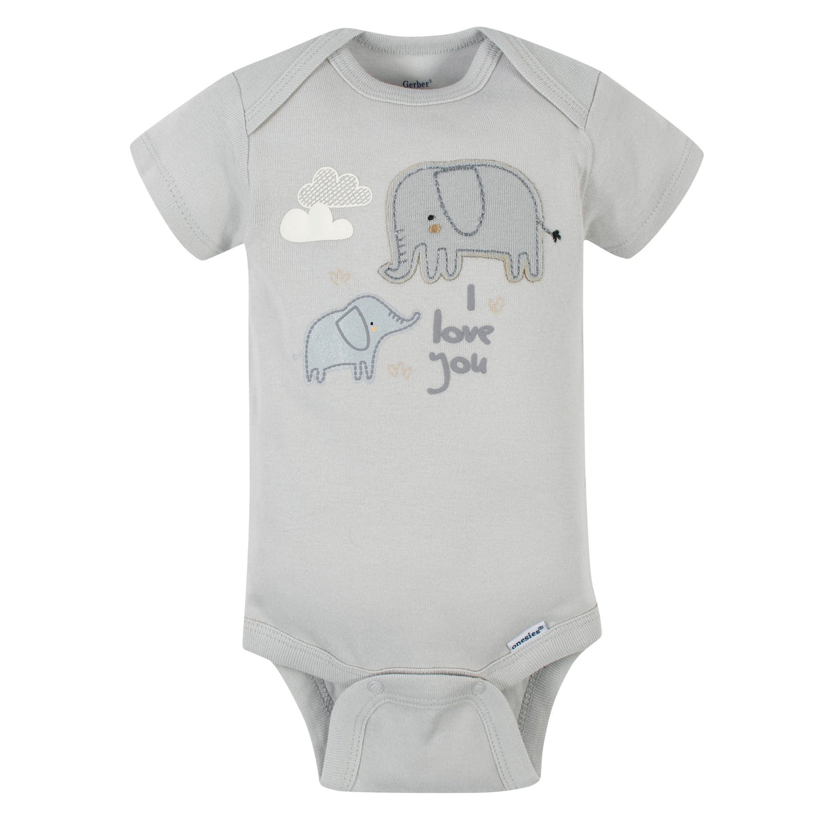 5-Pack Baby Neutral Safari Short Sleeve Onesies Bodysuits, view 6