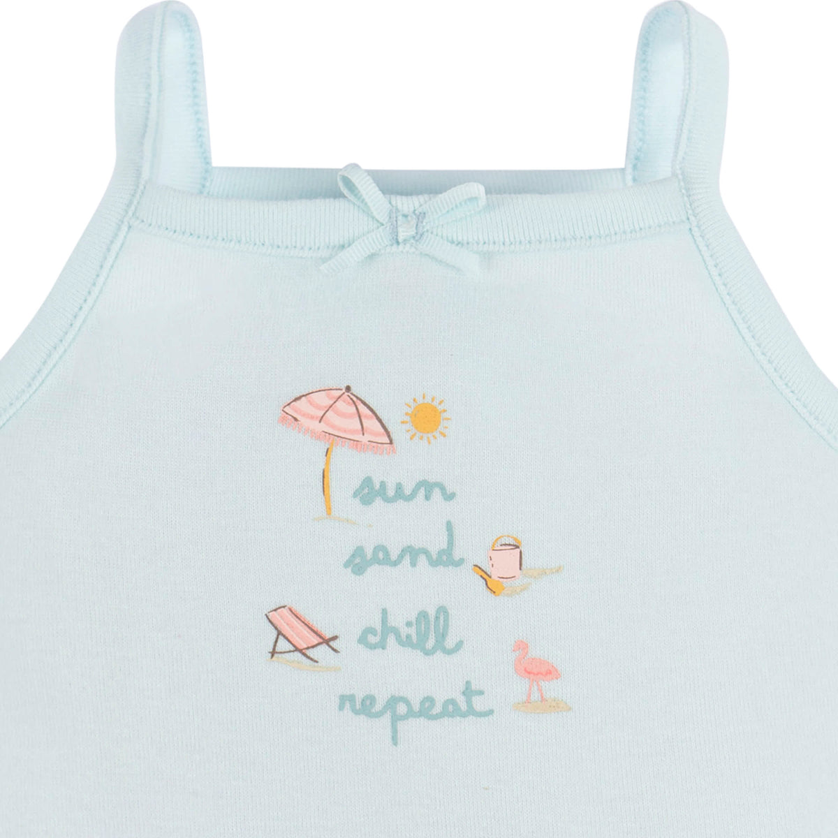 4-Pack Baby Girls Pink Flamingo Sleeveless Onesies Bodysuits, view 9