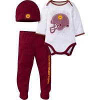 3-Piece Baby Boys Washington Bodysuit, Footed Pant, & Cap Set