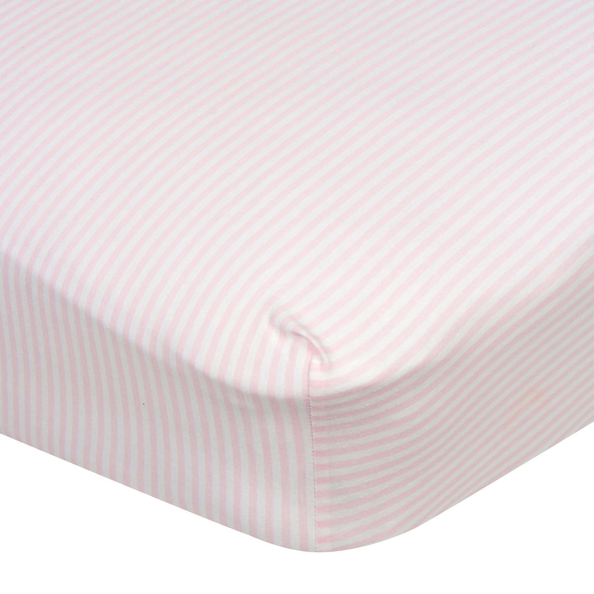 Baby Girls Stripes Fitted Crib Sheet