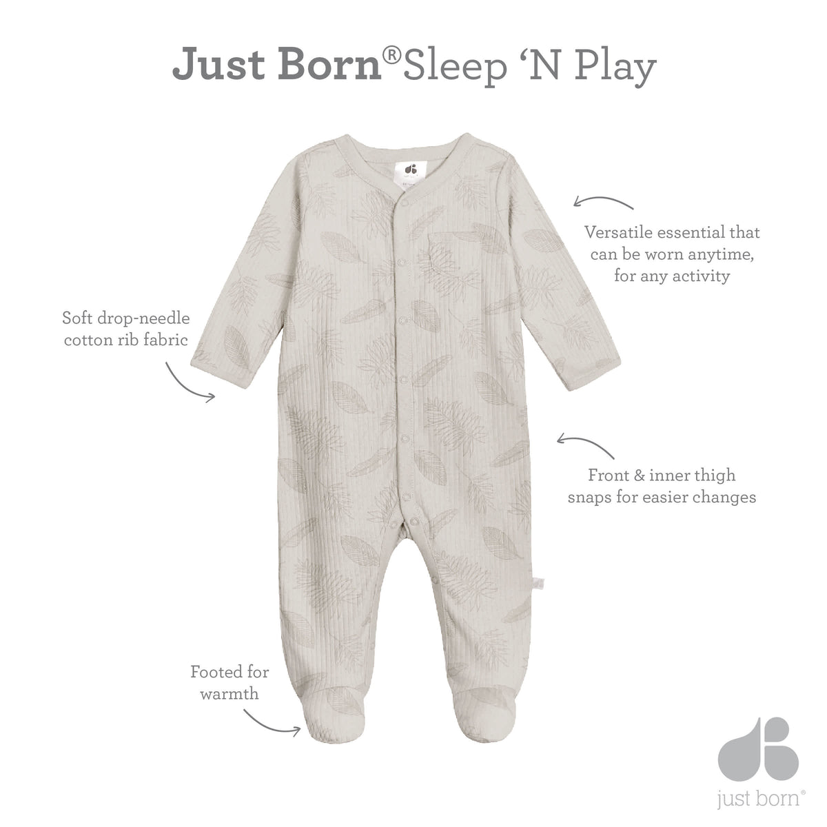Baby Neutral Natural Leaves Sleep 'N Play, view 7
