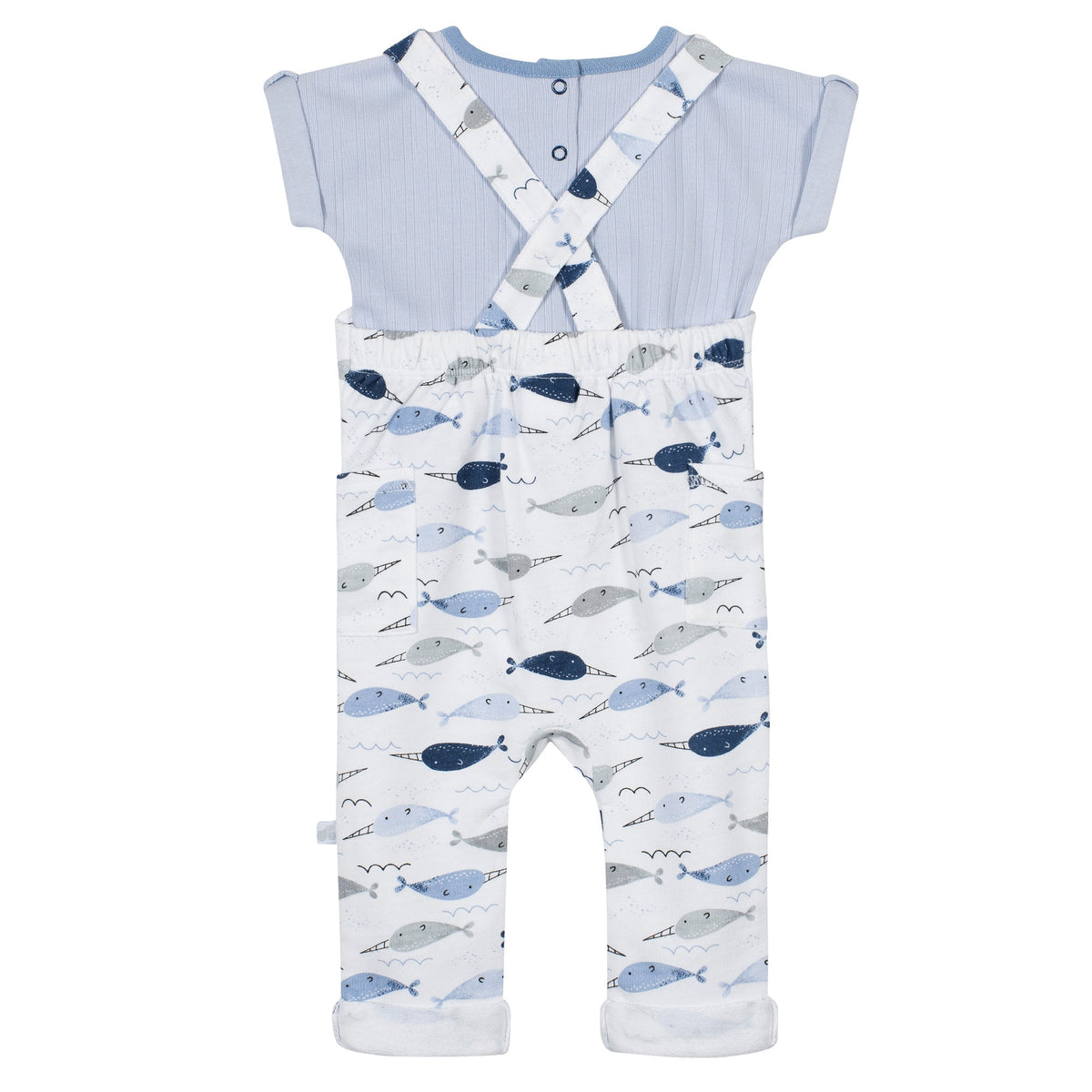 2-Piece Baby Boys Ombre Boy Coverall and Top Set, view 2