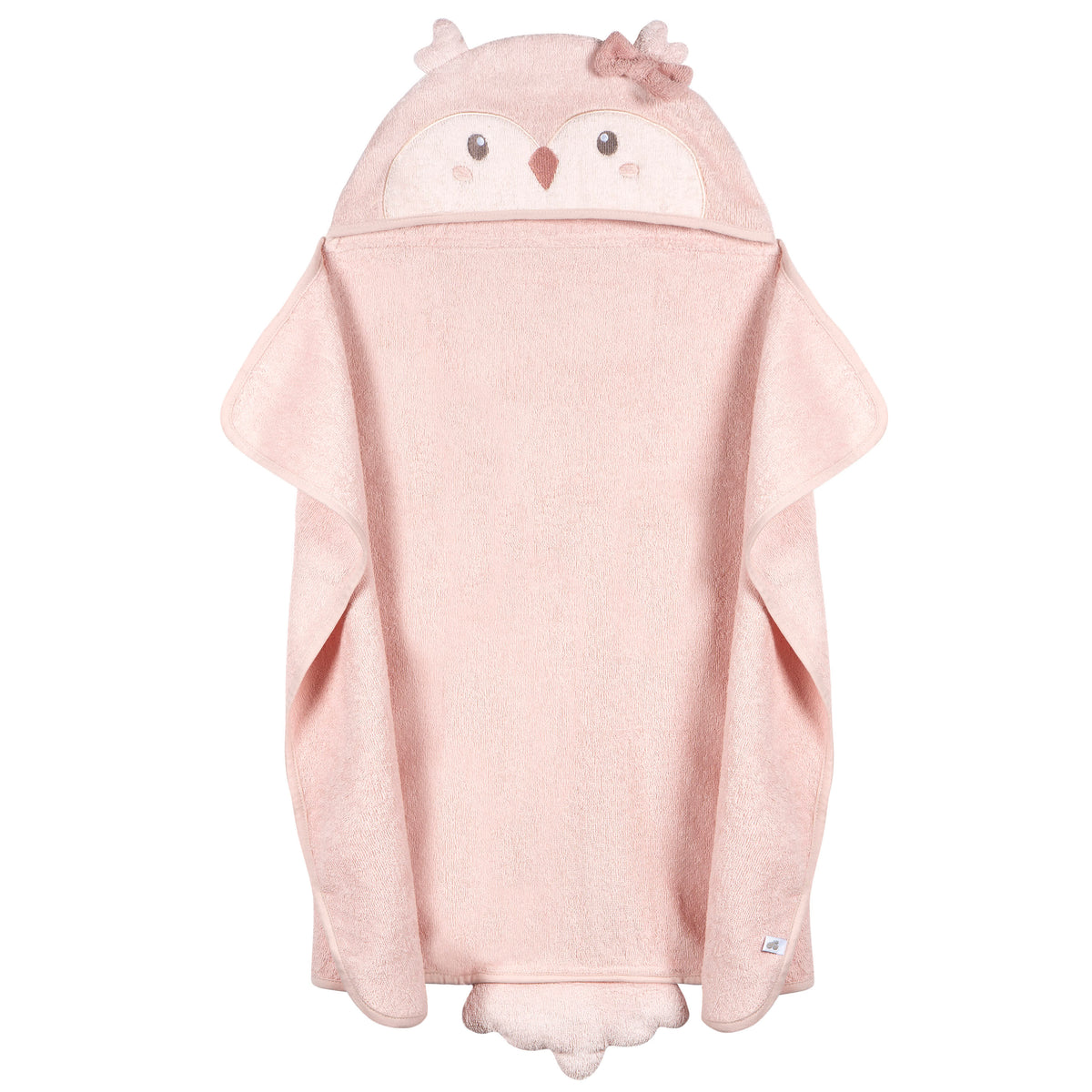 Baby Girls Pink Owl Character Towel