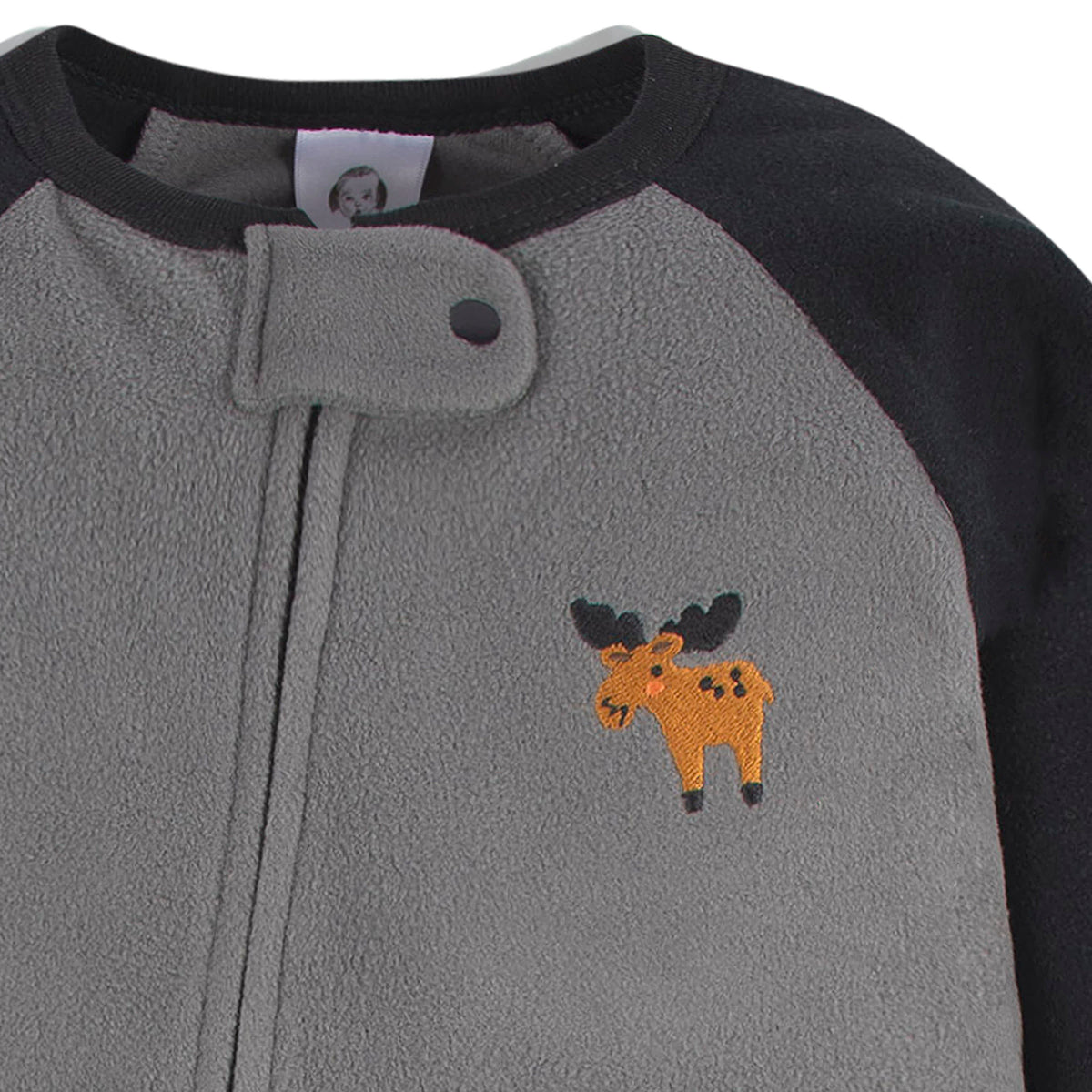 2-Pack Baby & Toddler Boys Moose Fleece Sleepers, view 3