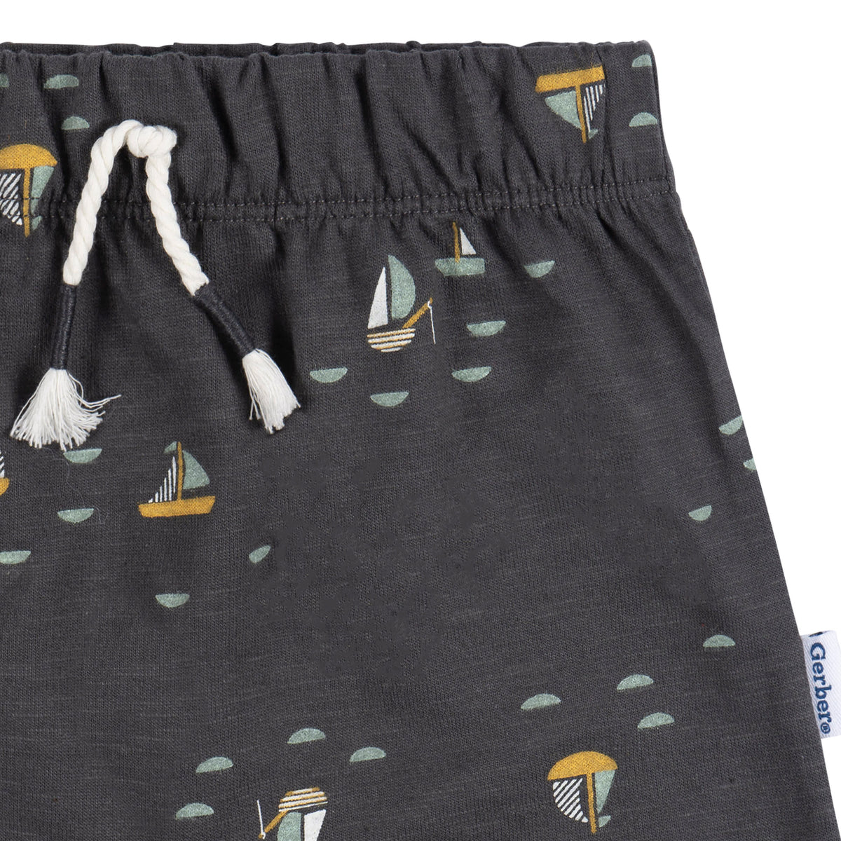 2-Piece Baby Boys Sailboats T-Shirt and Shorts, view 6