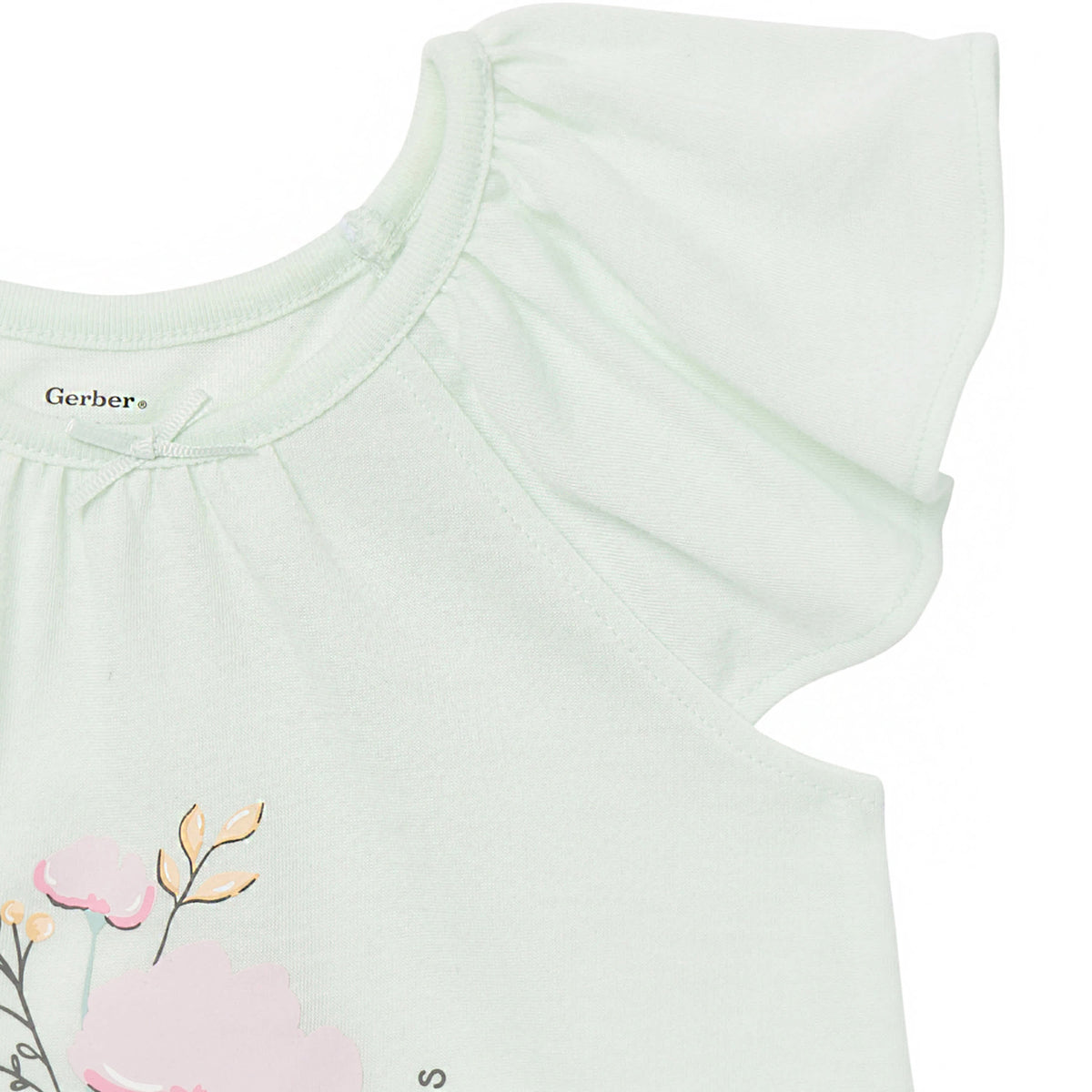 3-Piece Toddler Girls Wildflowers T-Shirt, Shorts & Pants Pajama Set, view 3