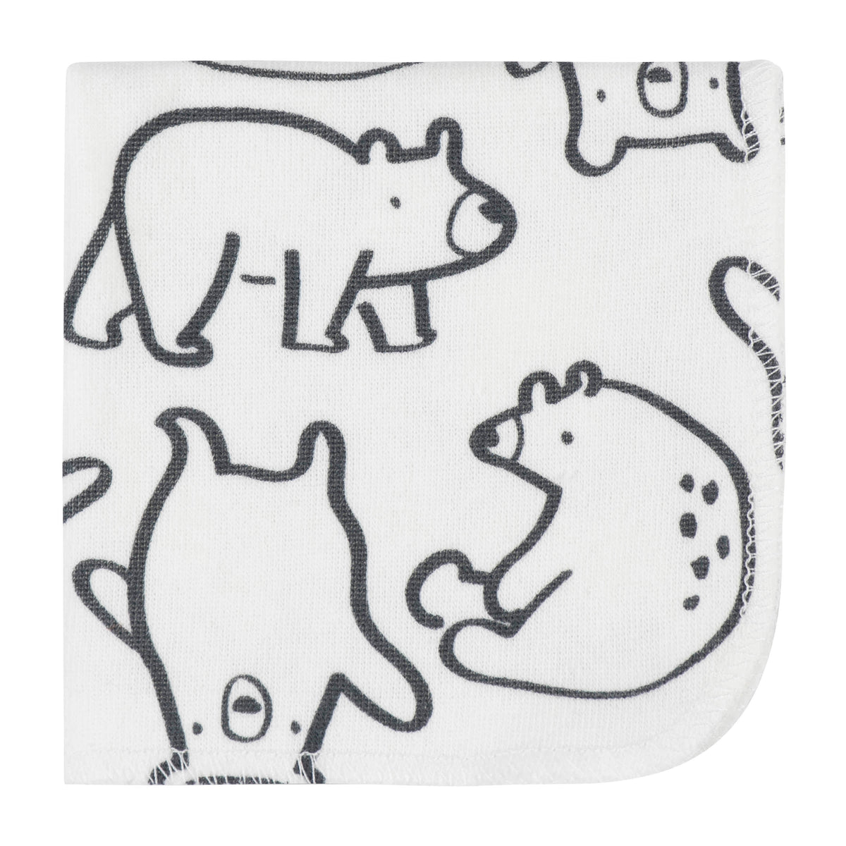 10-Pack Baby Boys Bear Washcloths, view 2