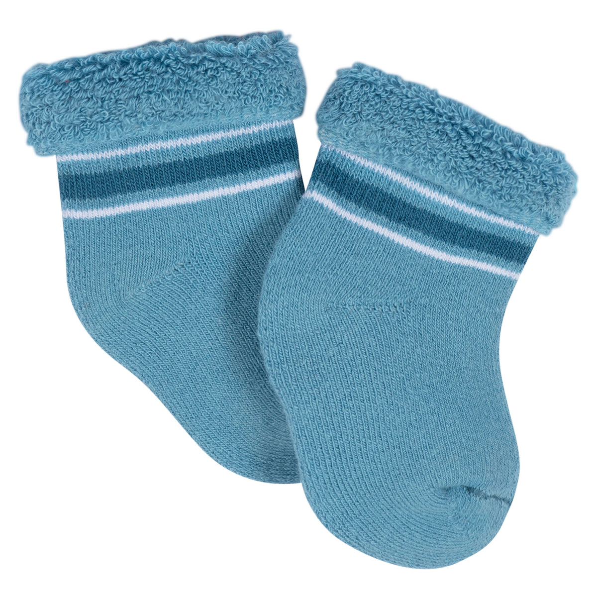 12-Pack Baby Boys Space Explorer Terry Wiggle Proof Socks, view 3