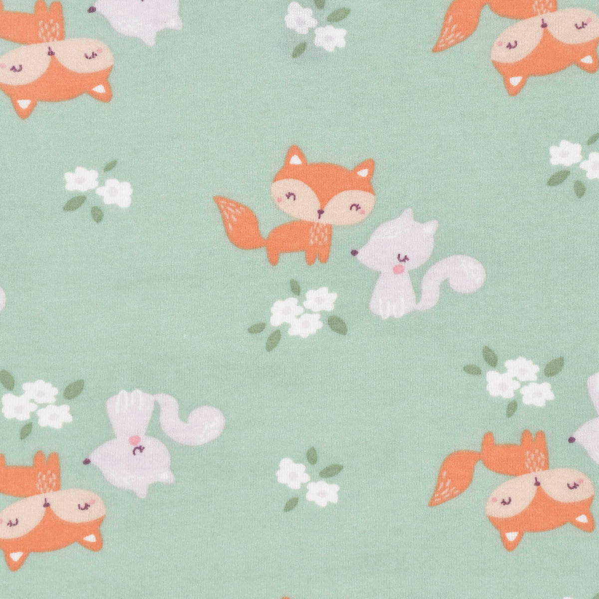 4-Piece Infant & Toddler Girls Purple Woodland Fox Snug Fit Cotton Pajamas, view 5