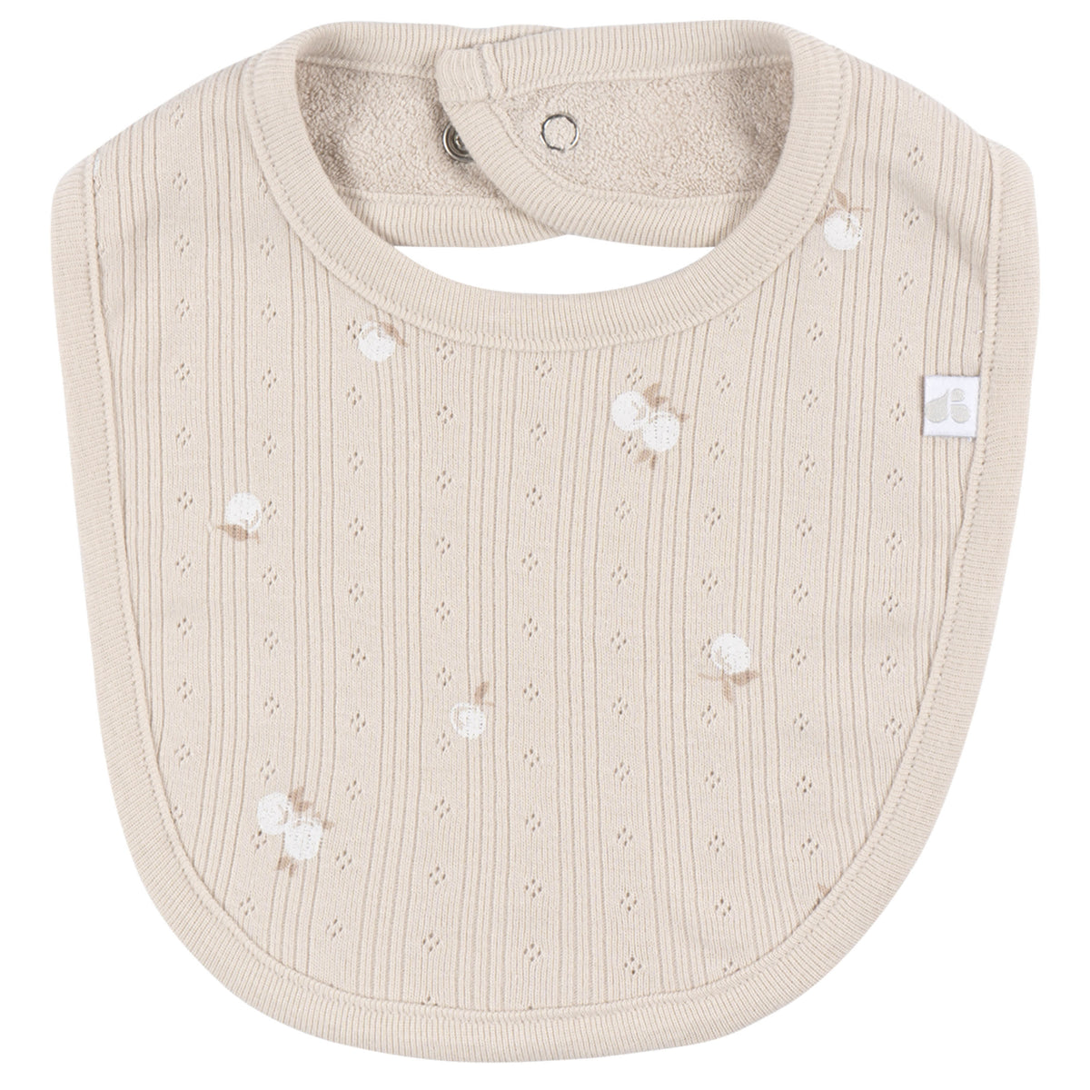 3-Piece Baby Neutral Tan/Ivory Bandana Set, view 4