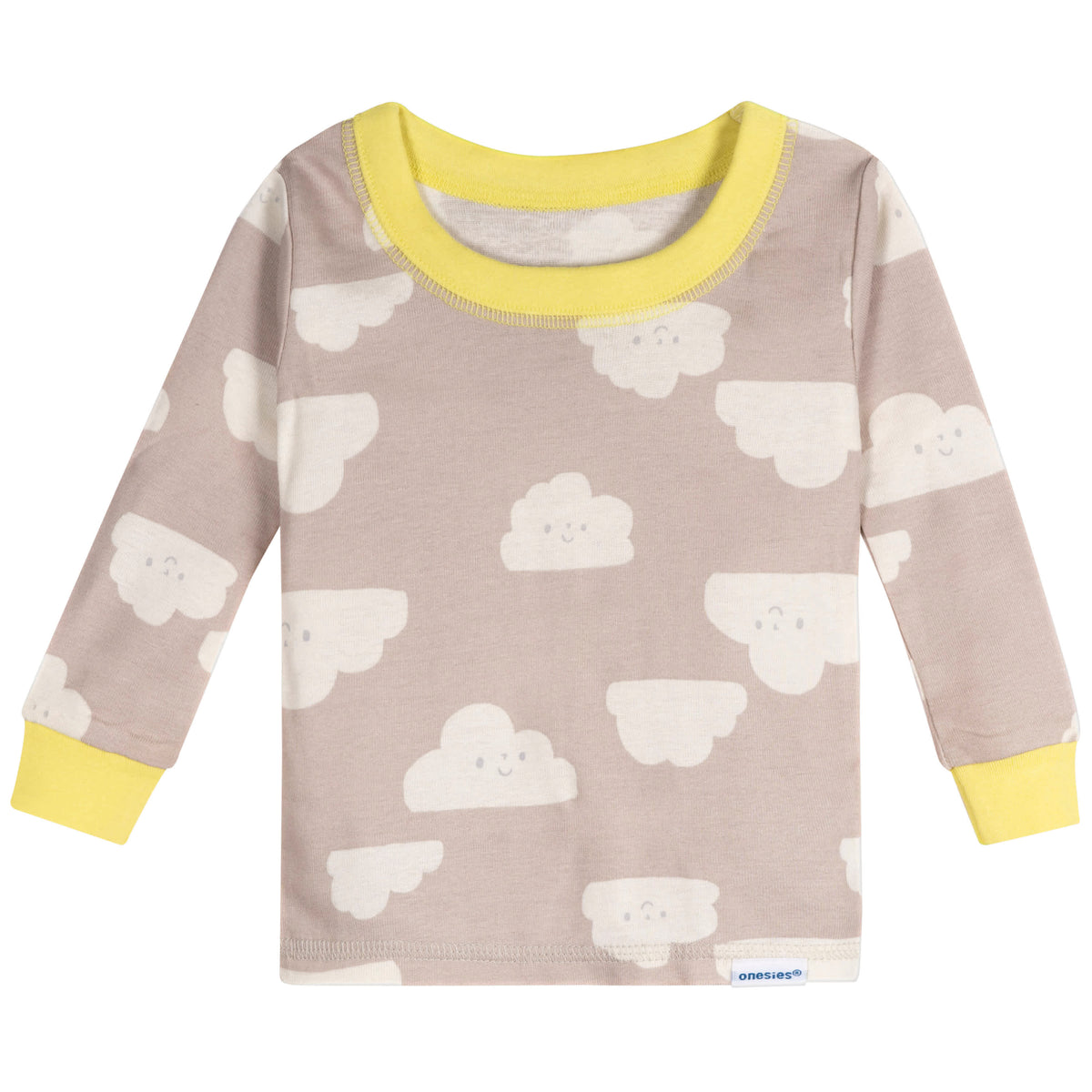 4-Piece Baby Neutral Clouds Pajamas Sets, view 2