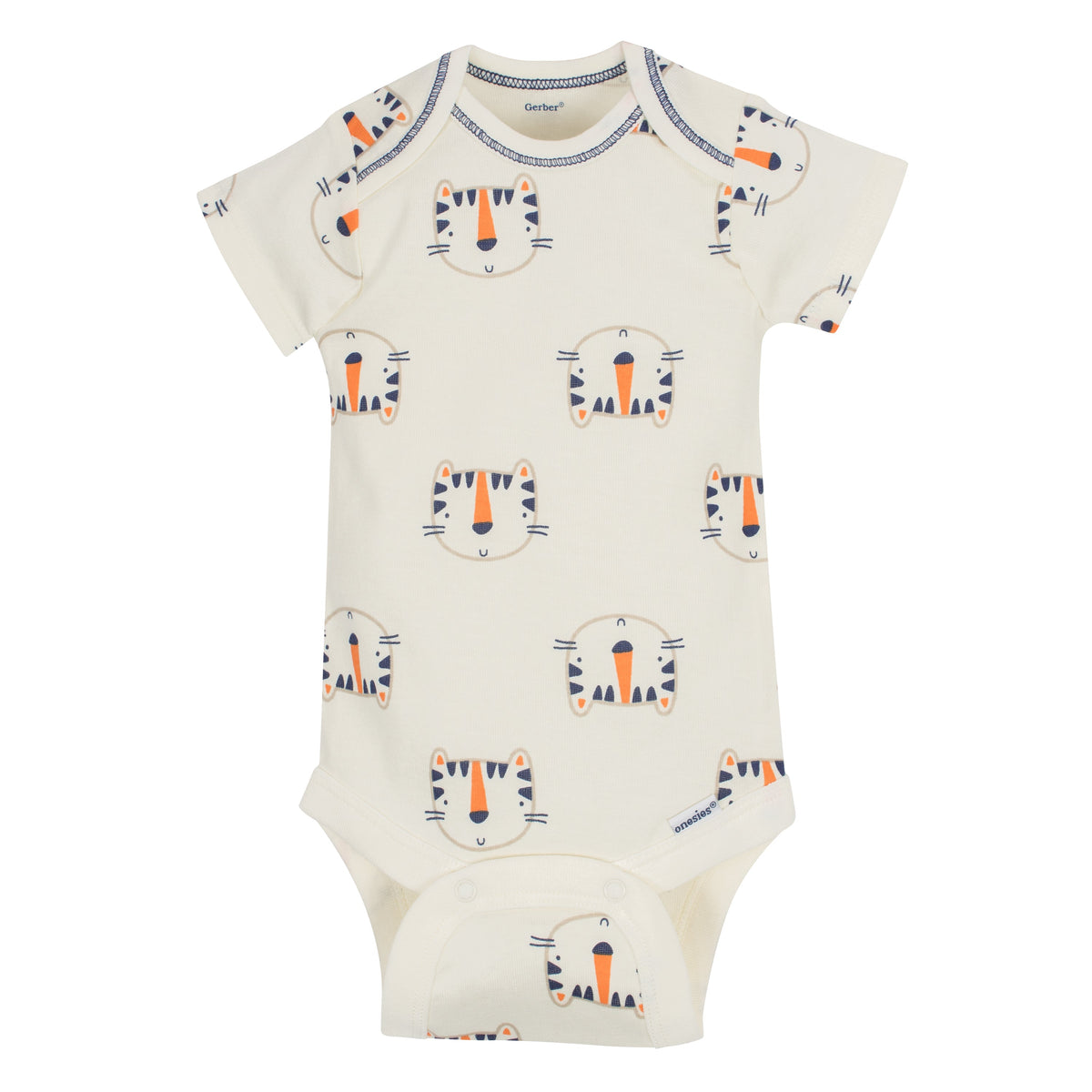 5-Pack Baby Boys Tiger Onesies, view 2