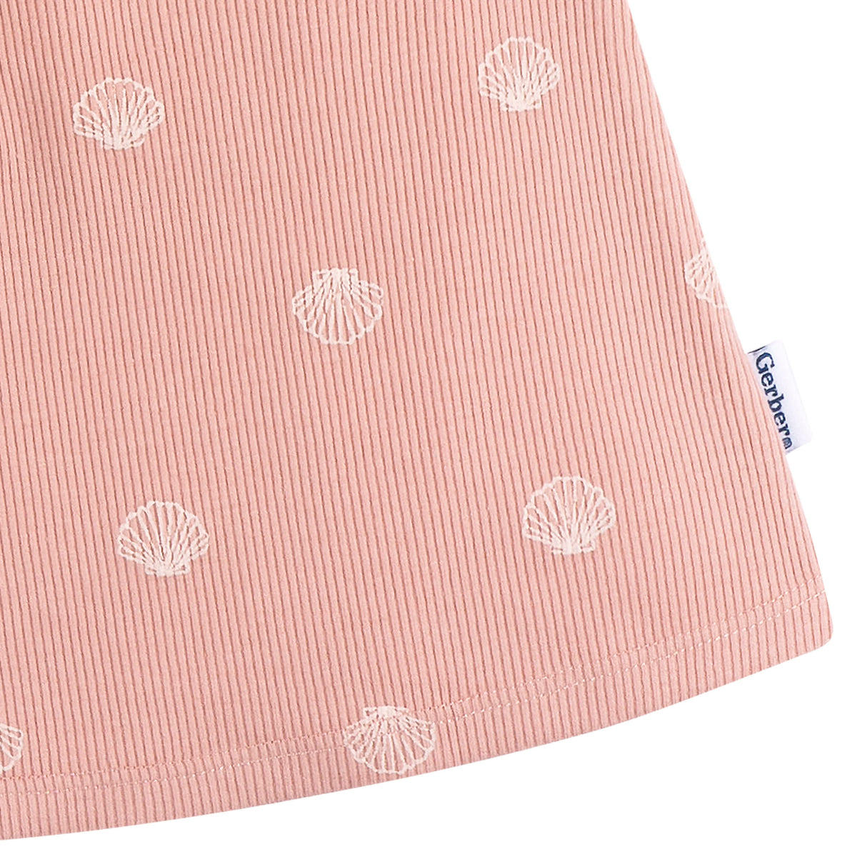 2-Piece Infant and Toddler Girls Seashells Tank Top & Shorts Set, view 6