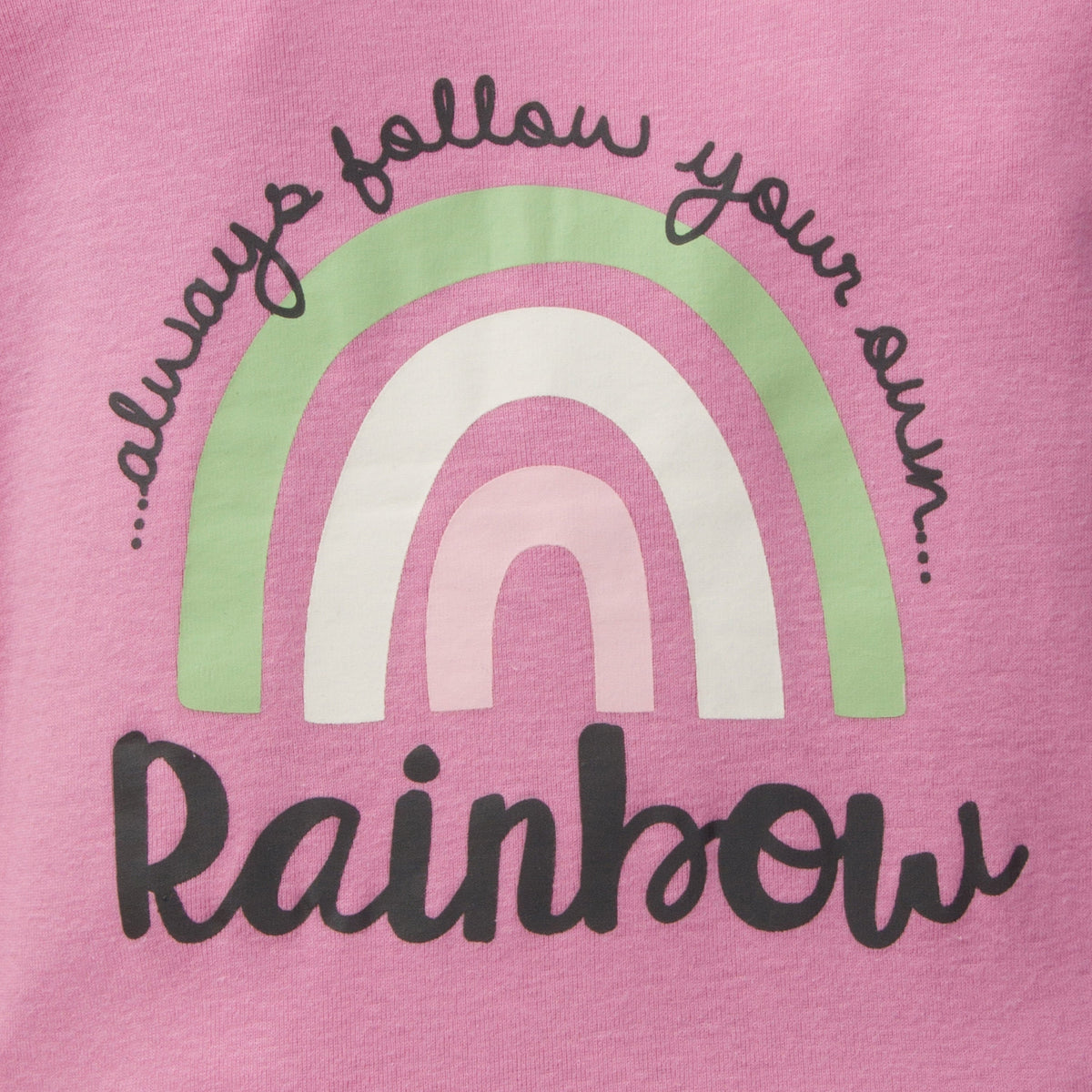 4-Piece Girls Rainbow Snug Fit Cotton Pajamas, view 2
