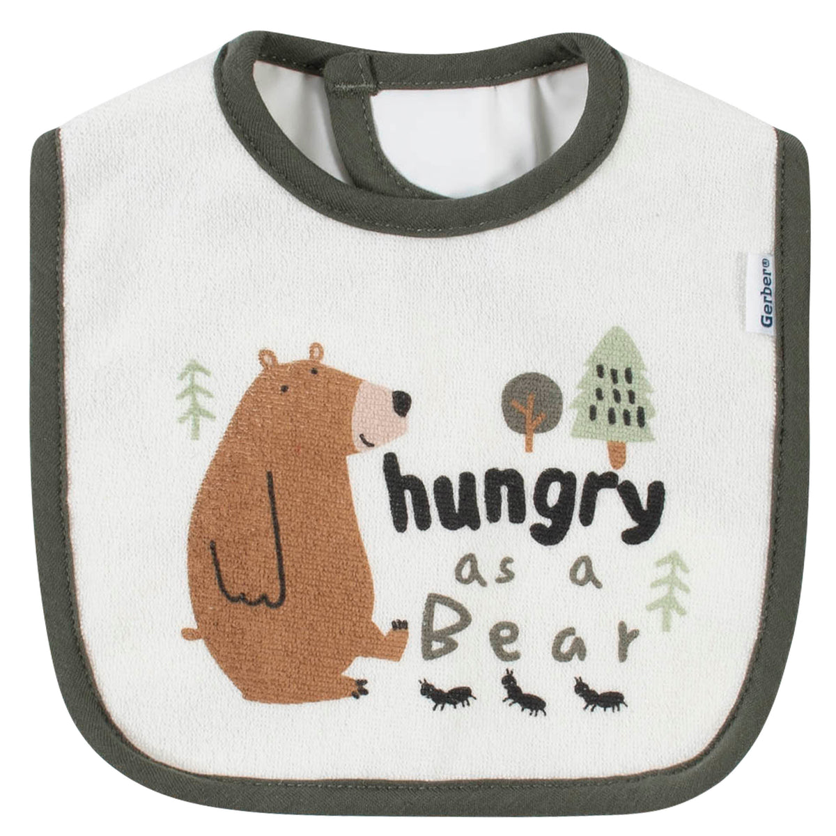 3-Pack Baby Boys Bear Bibs, view 2