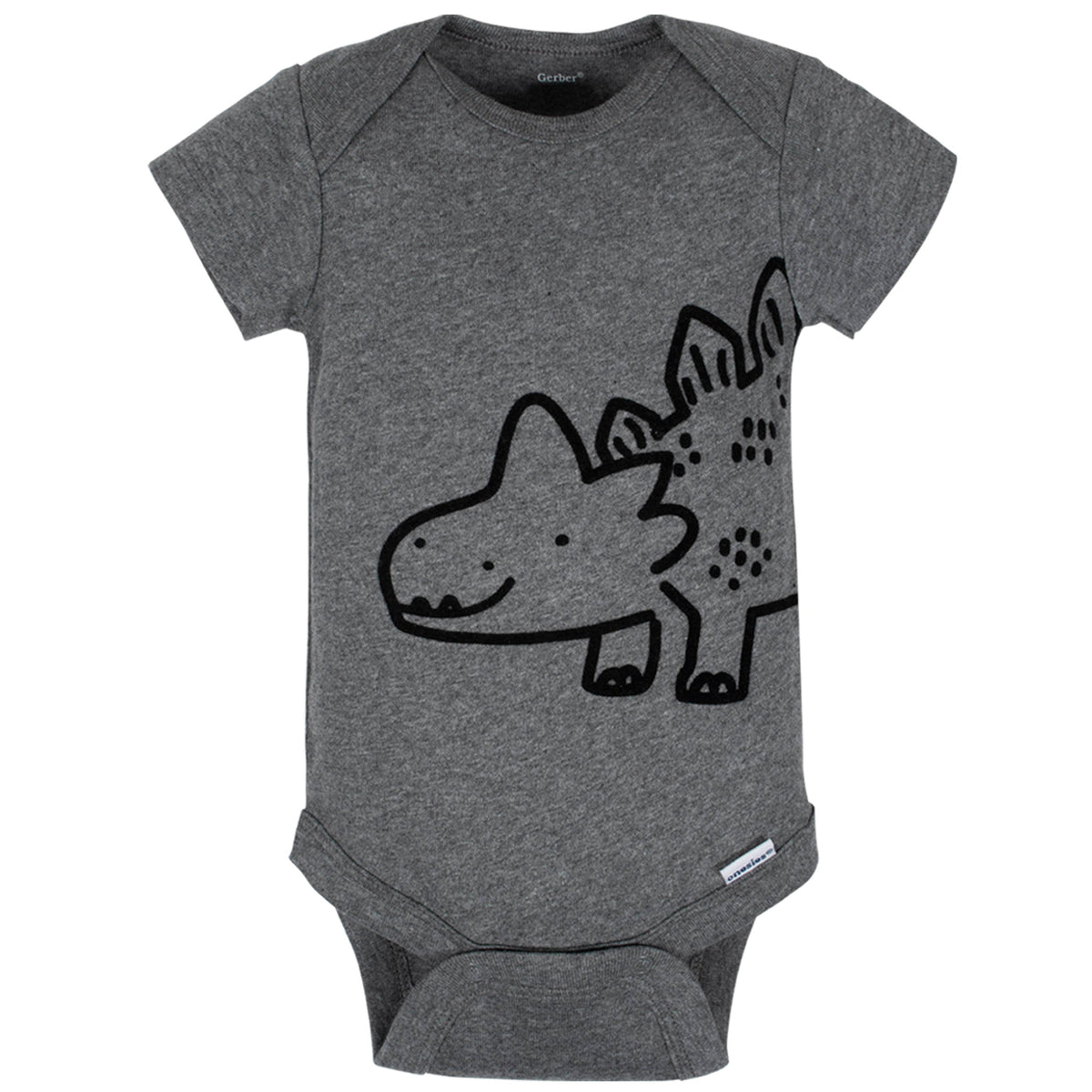 3-Pack Baby Boys Dinosaur Short Sleeve Onesies Brand Bodysuits, view 2