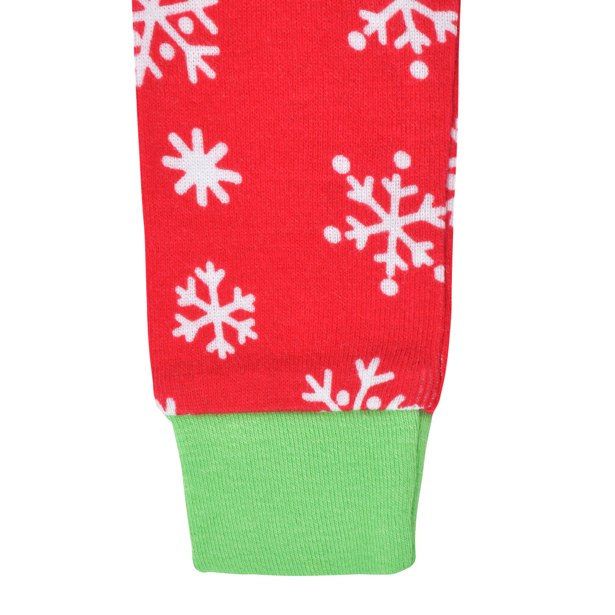 Baby Snowflake Snug Fit Footed Cotton Pajamas, view 3