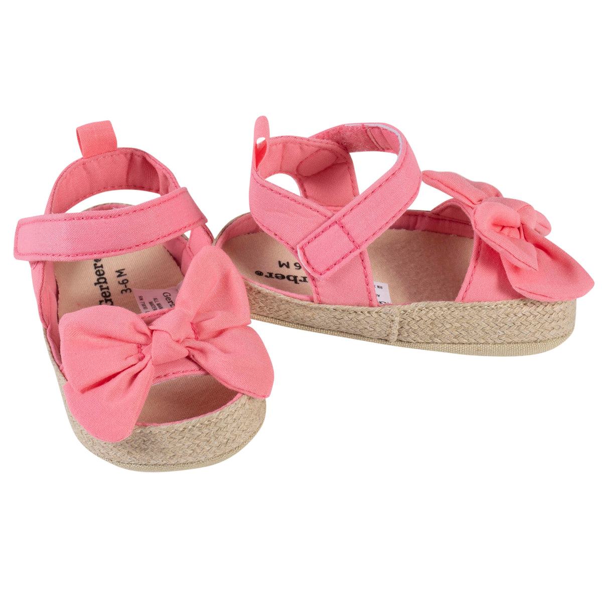 Baby Coral Pink Eyelet Espadrille Sandal