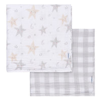 2-Pack Baby Neutral Celestial Muslin Blanket