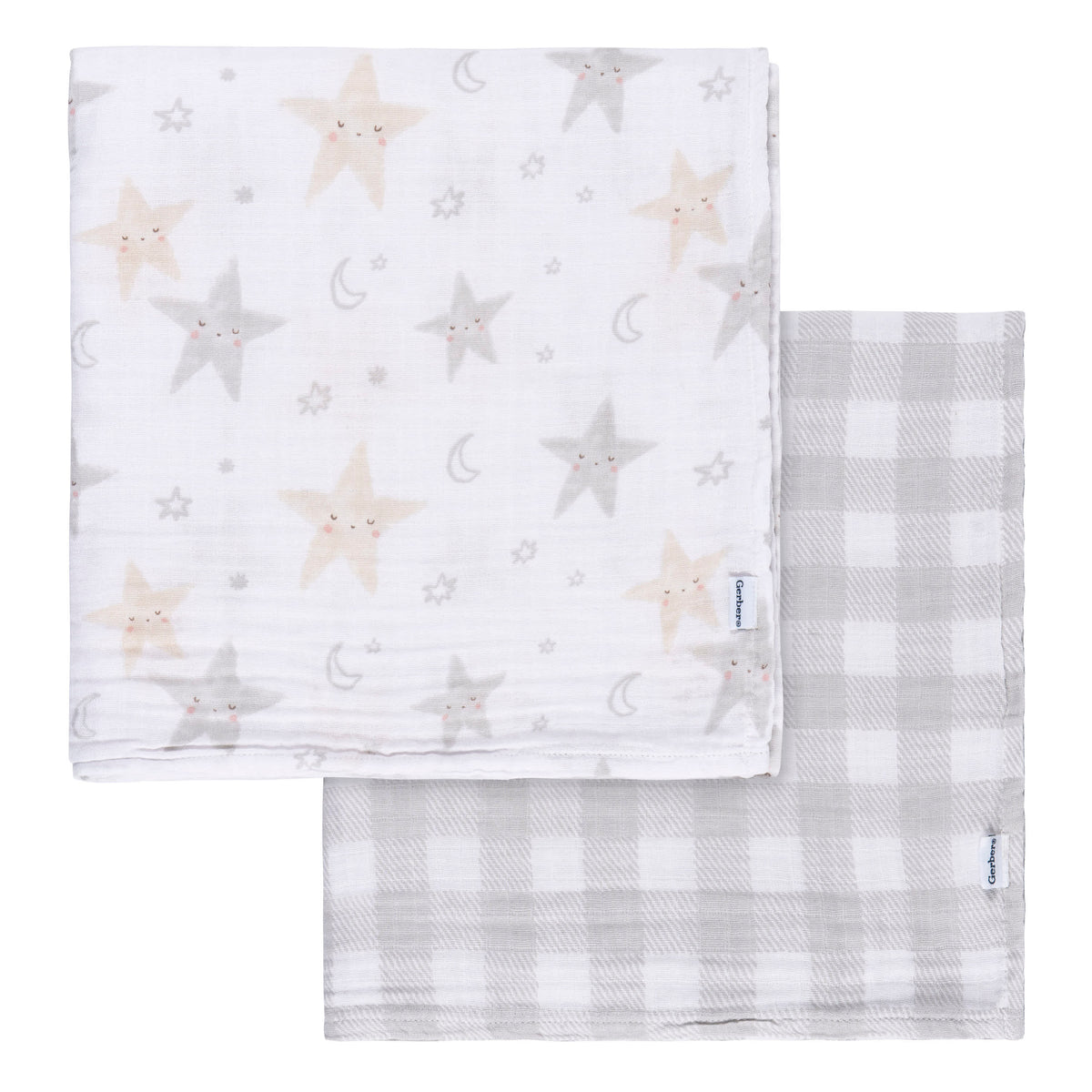 2-Pack Baby Neutral Celestial Muslin Blanket