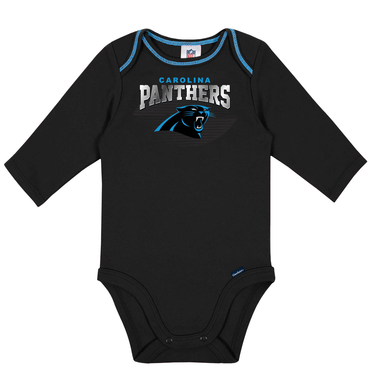 2-Pack Baby Boys Panthers Long Sleeve Bodysuits, view 3