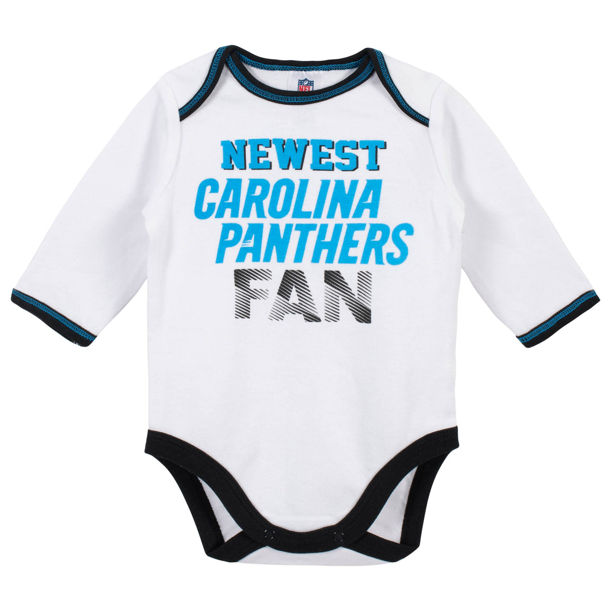 Baby Boys Carolina Panthers 3-Piece Bodysuit, Pant and Cap Set, view 2