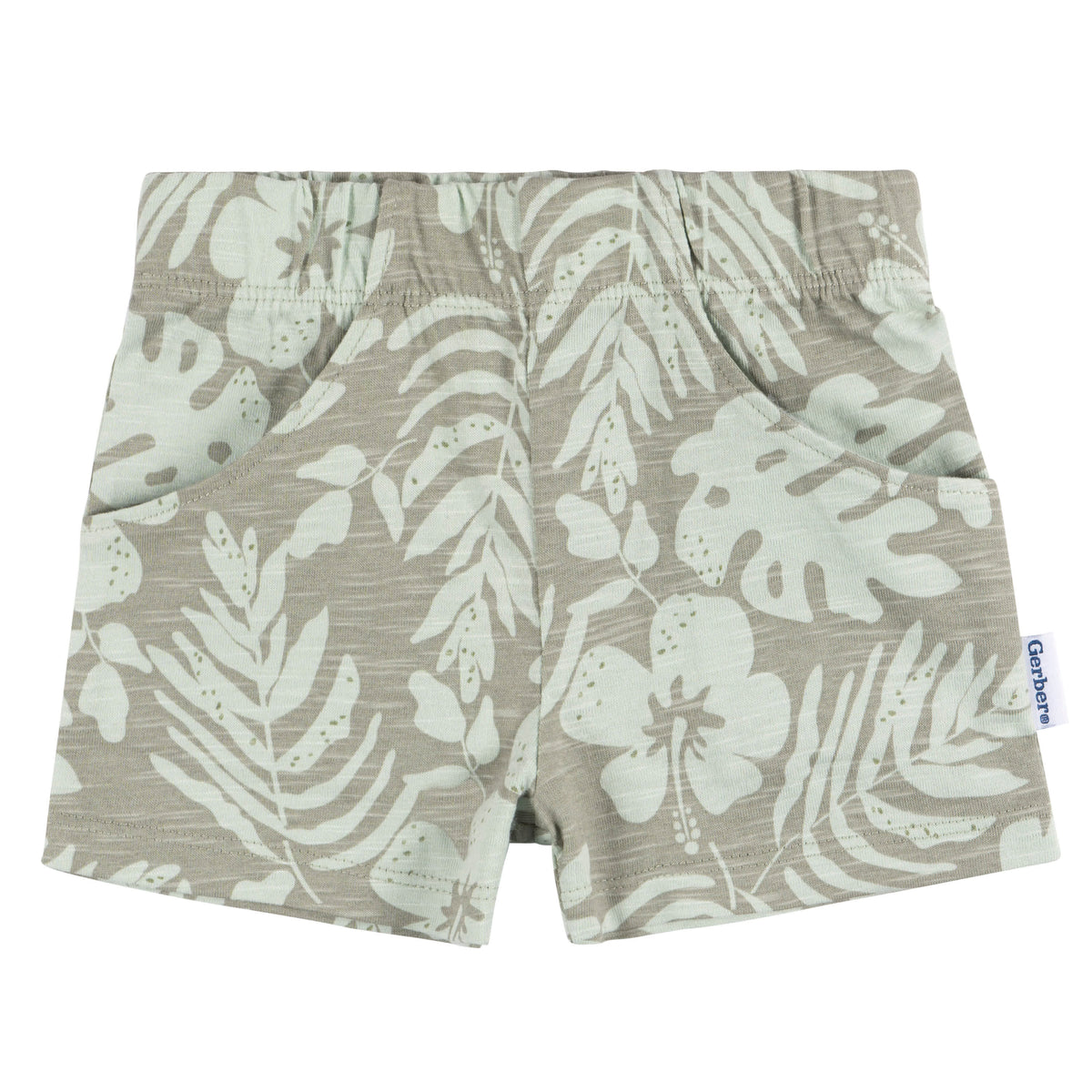 2-Piece Baby Boys Tropical Leaves T-Shirt and Shorts, view 4