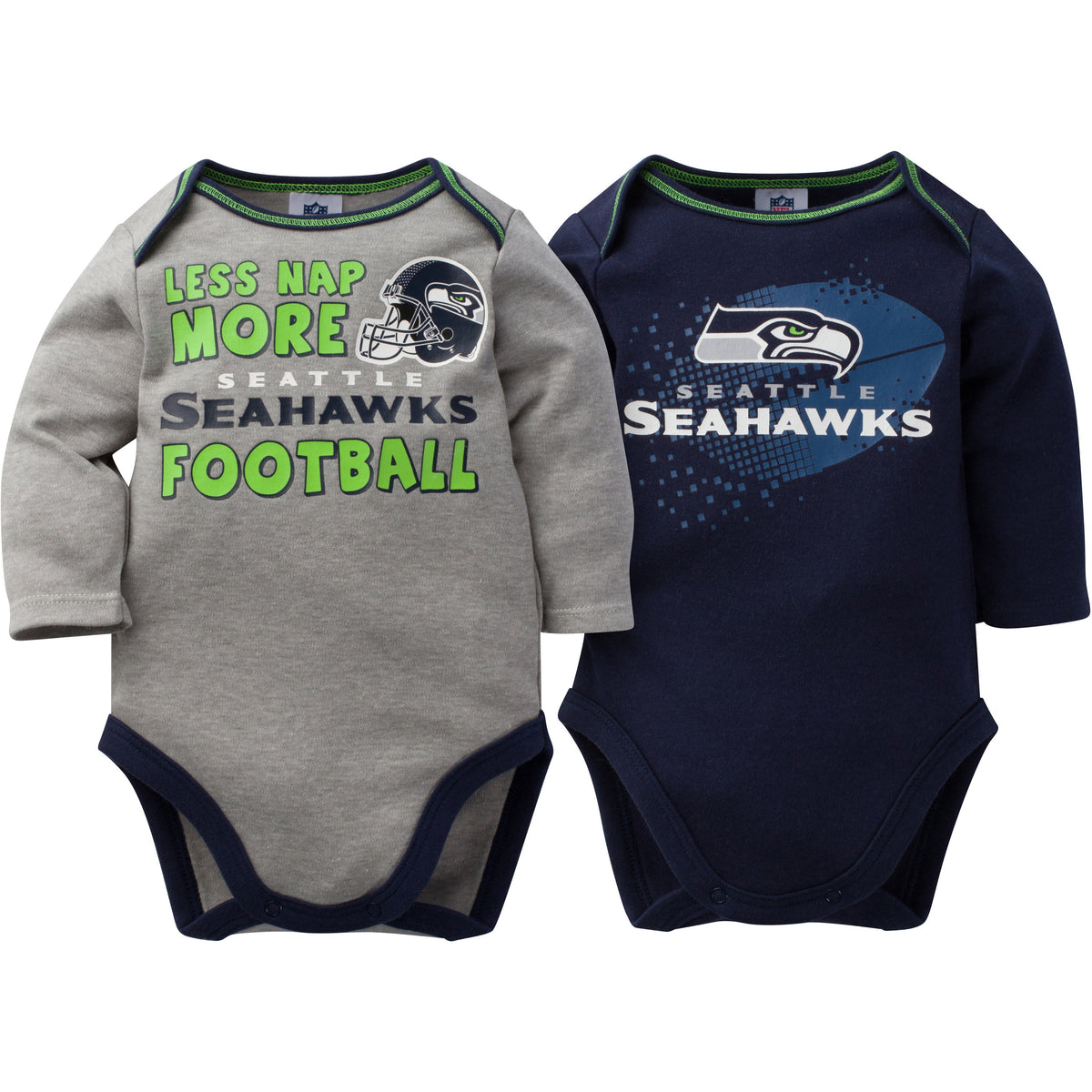 NFL 2-Pack Baby Boys Seahawks Long Sleeve Bodysuit