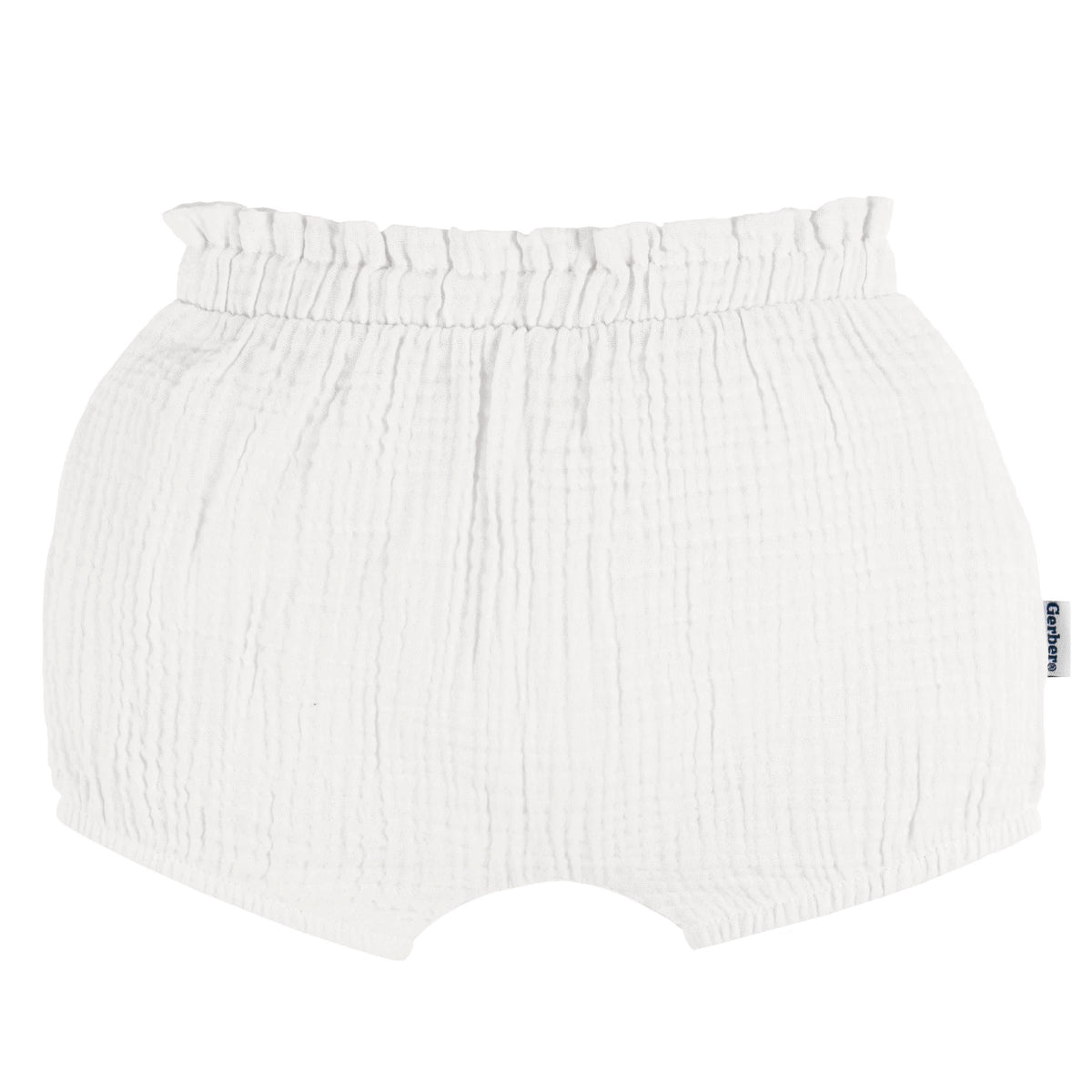 3-Pack Baby Girls Brown/Dot/White Gauze Bubble Short, view 2
