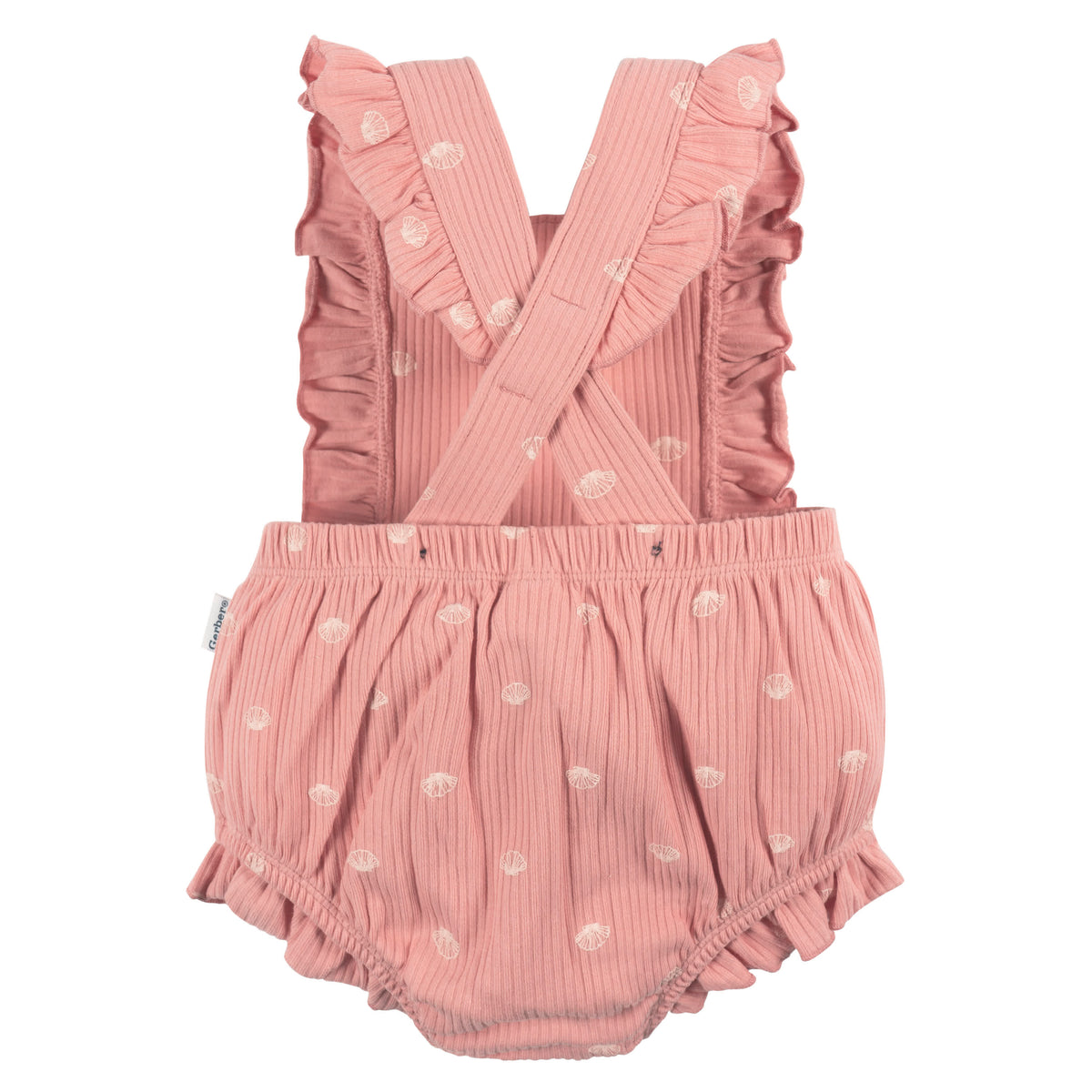 Baby Girls Seashell Sunsuit Romper, view 4