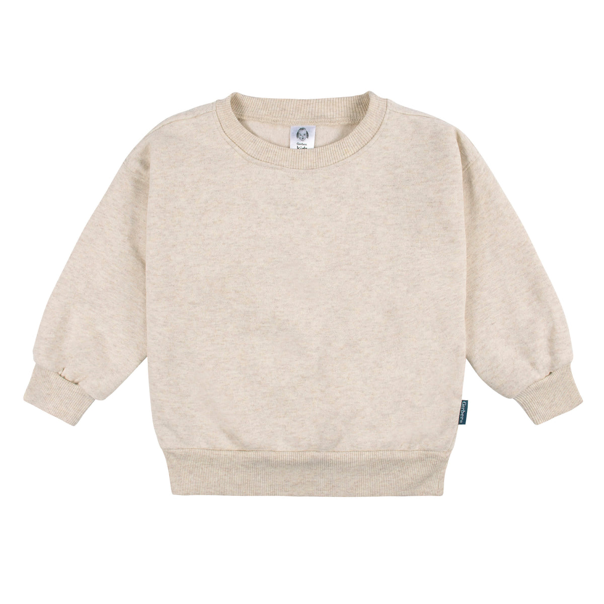 2-Piece Baby & Toddler Neutral Oatmeal Heather Fleece Set, view 2