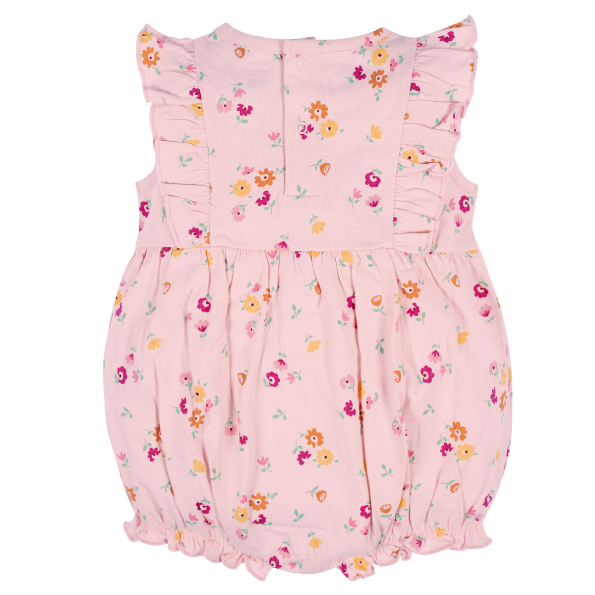 3-Pack Baby Girls Floral Fox Rompers, view 9
