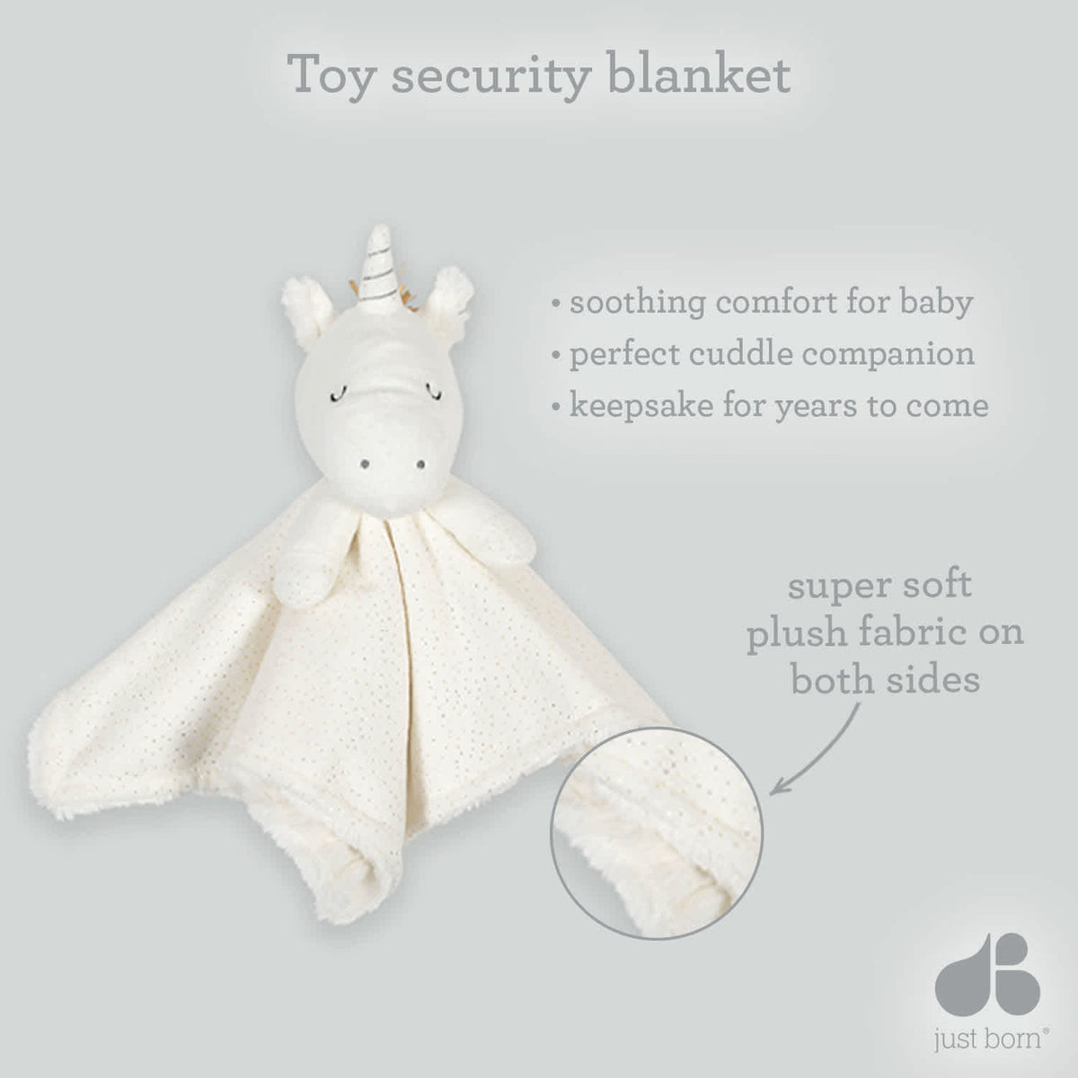Just Born Baby Girls Bunny Security Blanket, view 4