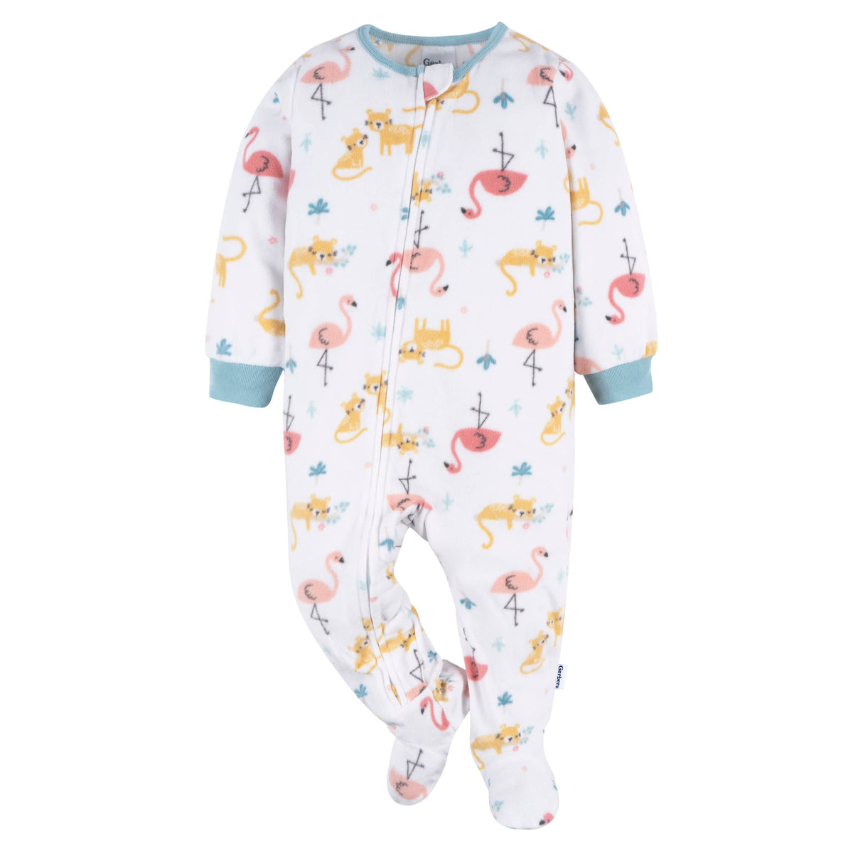 3-Pack Baby & Toddler Girls Pink Flamingos Fleece Pajamas, view 7