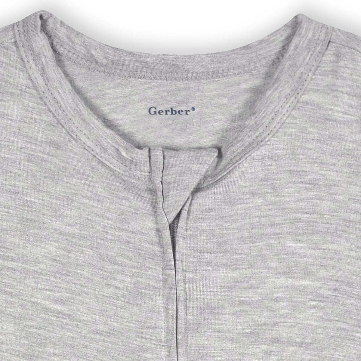 Baby Glacier Gray Buttery Soft Viscose Made from Eucalyptus Snug Fit Romper, view 3