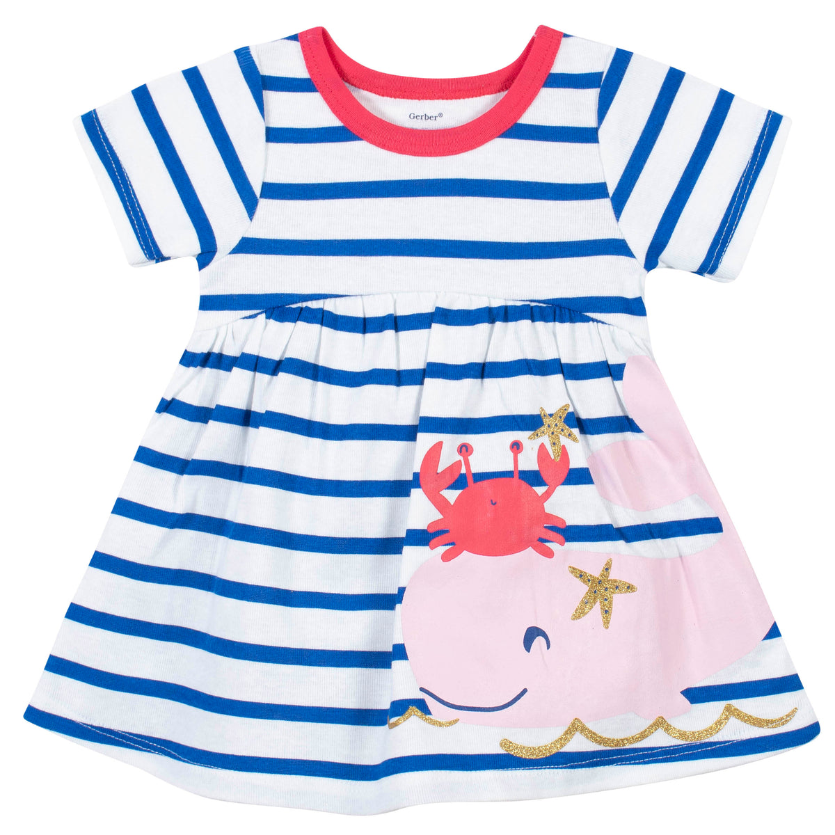 3-Piece Girls Whale Dress Set, view 2